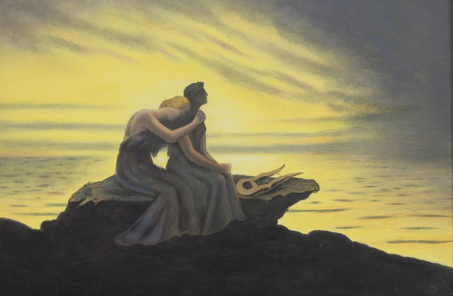 저녁의 꿈(Evening Dream) by Alphonse Osbert - 1909년 