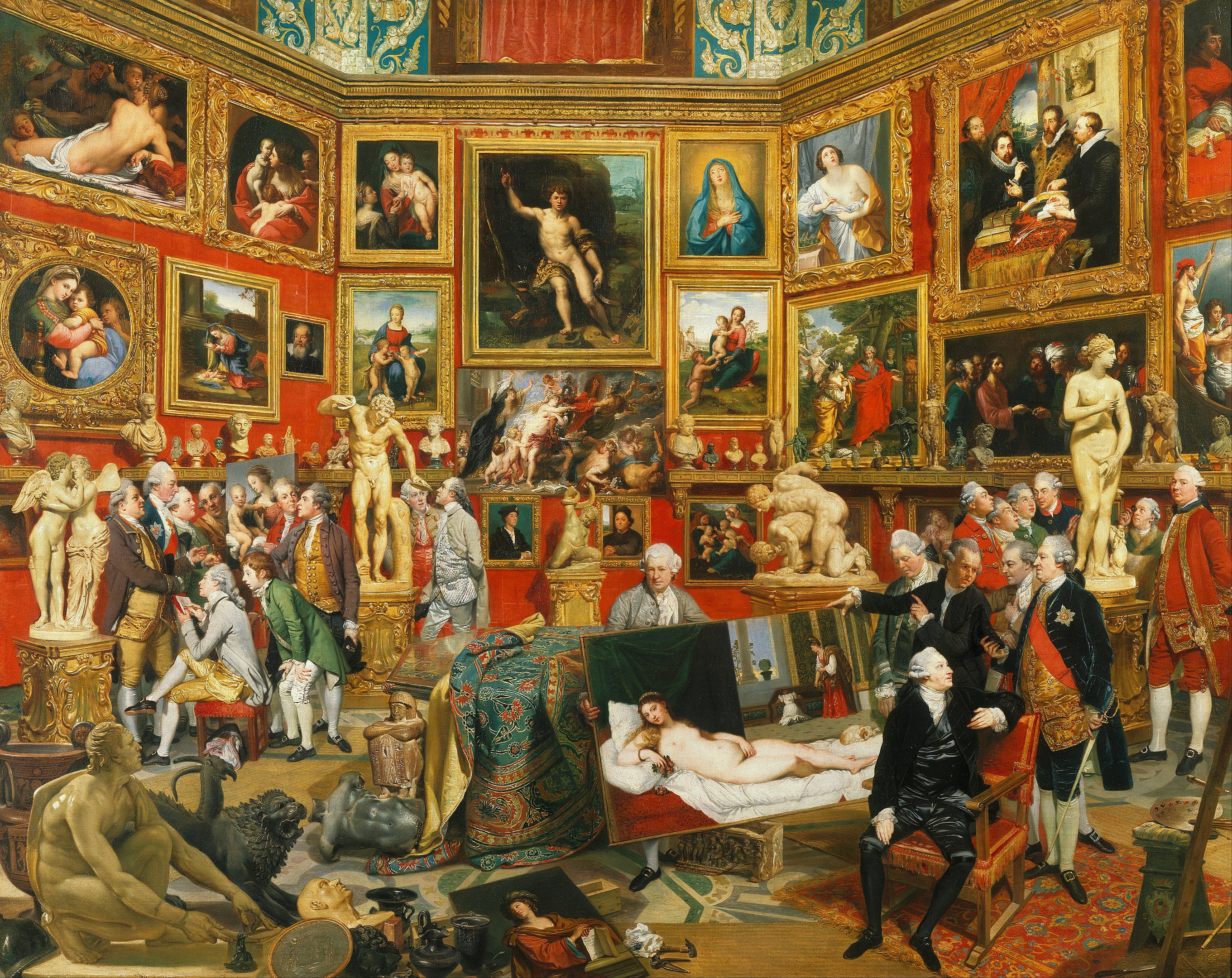 La tribuna de los Uffizi by Johann Zoffany - 1772-1778 - 123.5 cm × 155 cm Royal Collection, Windsor Castle