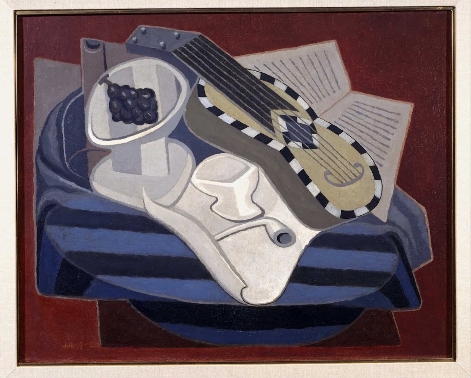جيتار مرصع by Juan Gris - 1925 - الأبعاد: 92 × 73 سم 