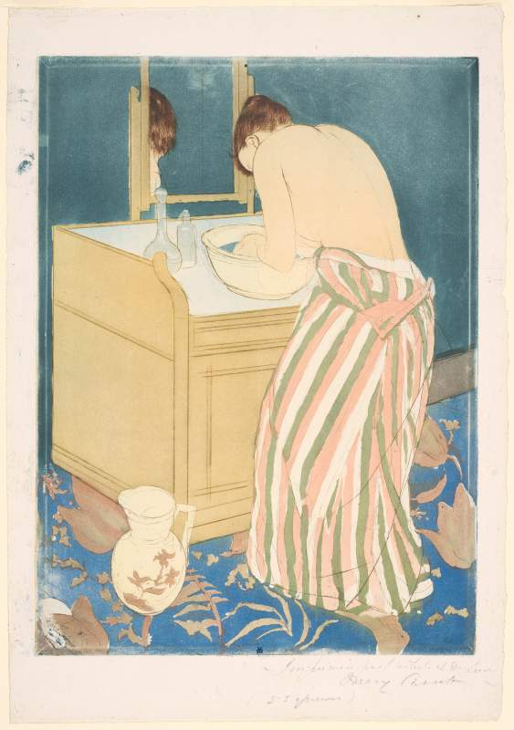 沐浴する女性 by Mary Cassatt via DailyArt mobile app