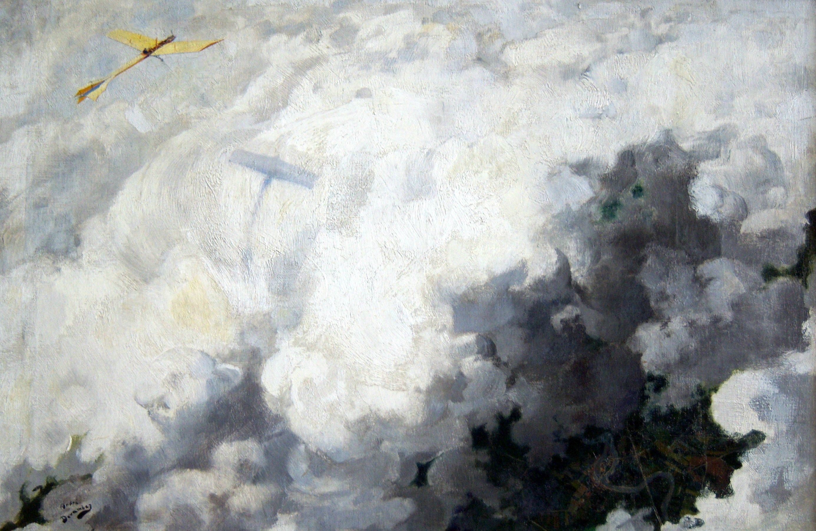 Den enda fågeln som flyger över molnen by André Devambez - 1910 - 45,2 x 68 cm 
