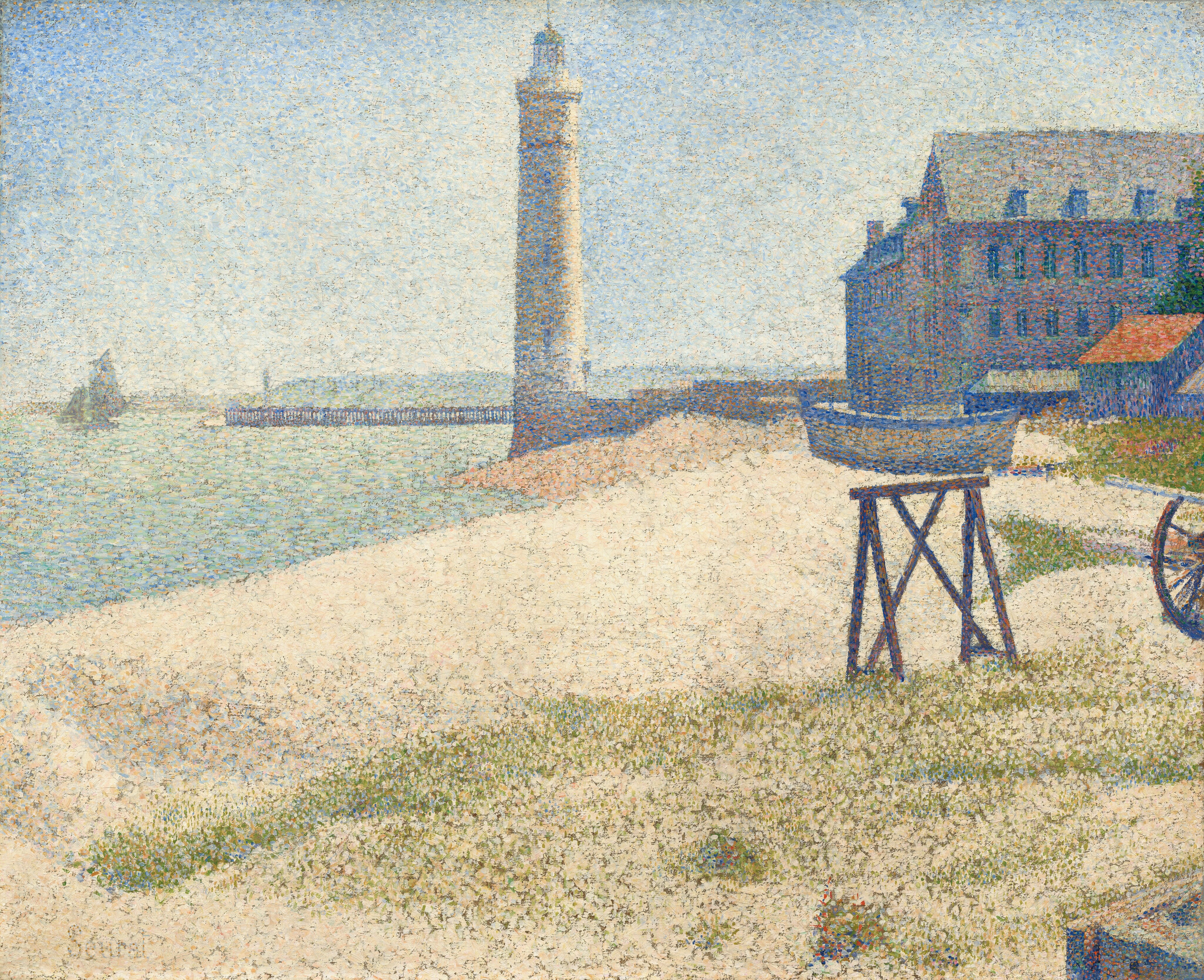 Der Leuchtturm von Honfleur by Georges Seurat - 1886 - 66,7 x 81,9 cm National Gallery of Art