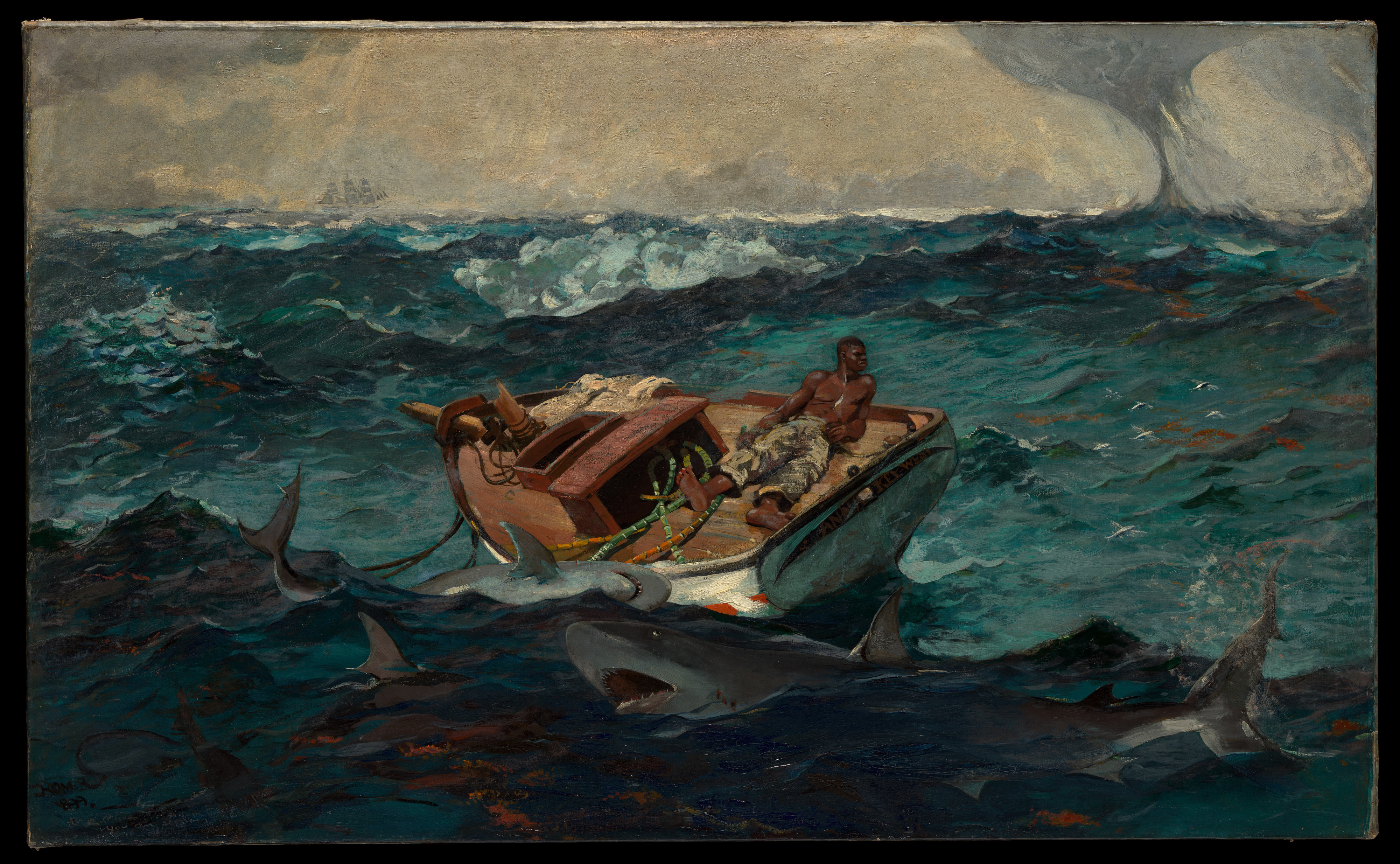 Το Ρεύμα του Κόλπου by Winslow Homer - 1899, ξαναδουλεύτηκε το 1906 - 125 x 72 εκ. 