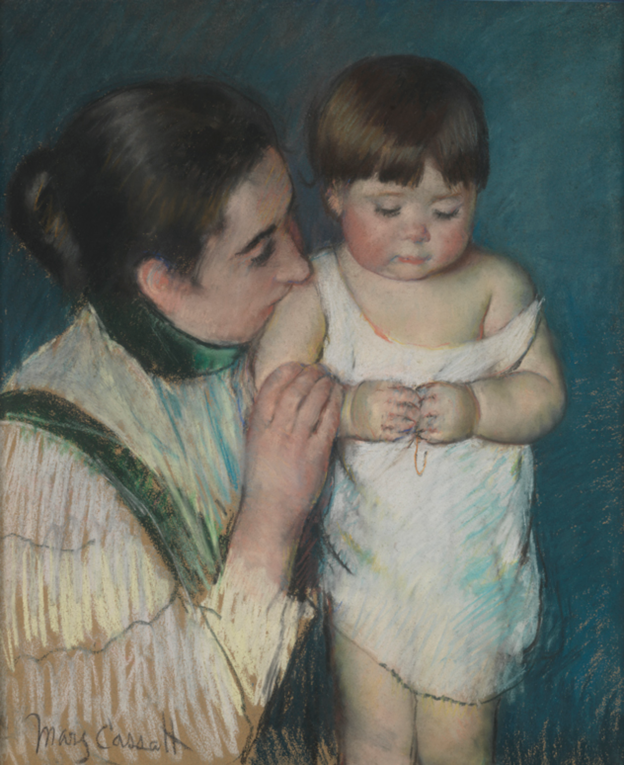 توماس کوچک و مادرش by Mary Cassatt - ۱۸۹۳ - ۶۰ × ۵۰ سانتی‌متر 