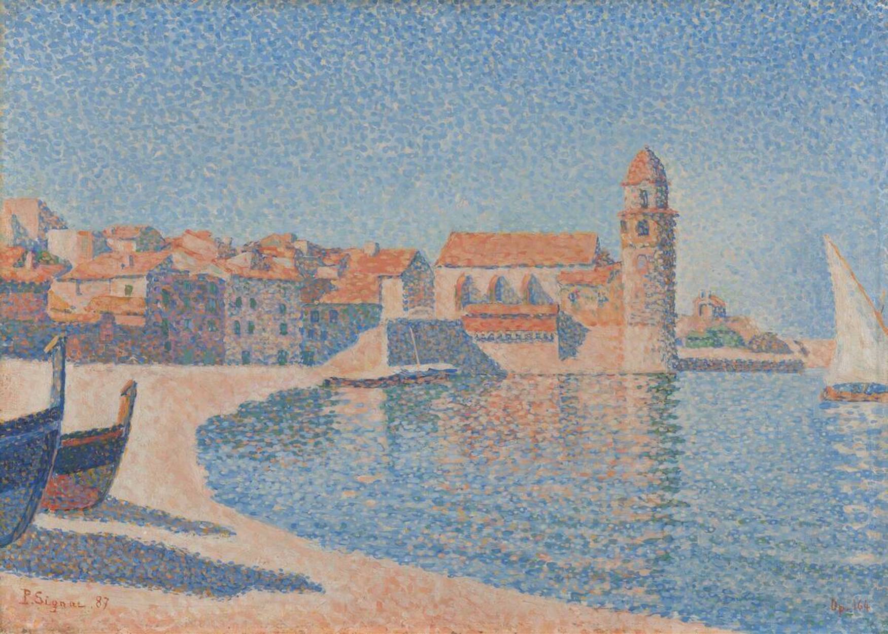Collioure, Çan Kulesi, Opus 164 (orig. "Collioure, the Belltower, Opus 164") by Paul Signac - 1887 - 33 x 46 cm Kröller-Müller Museum