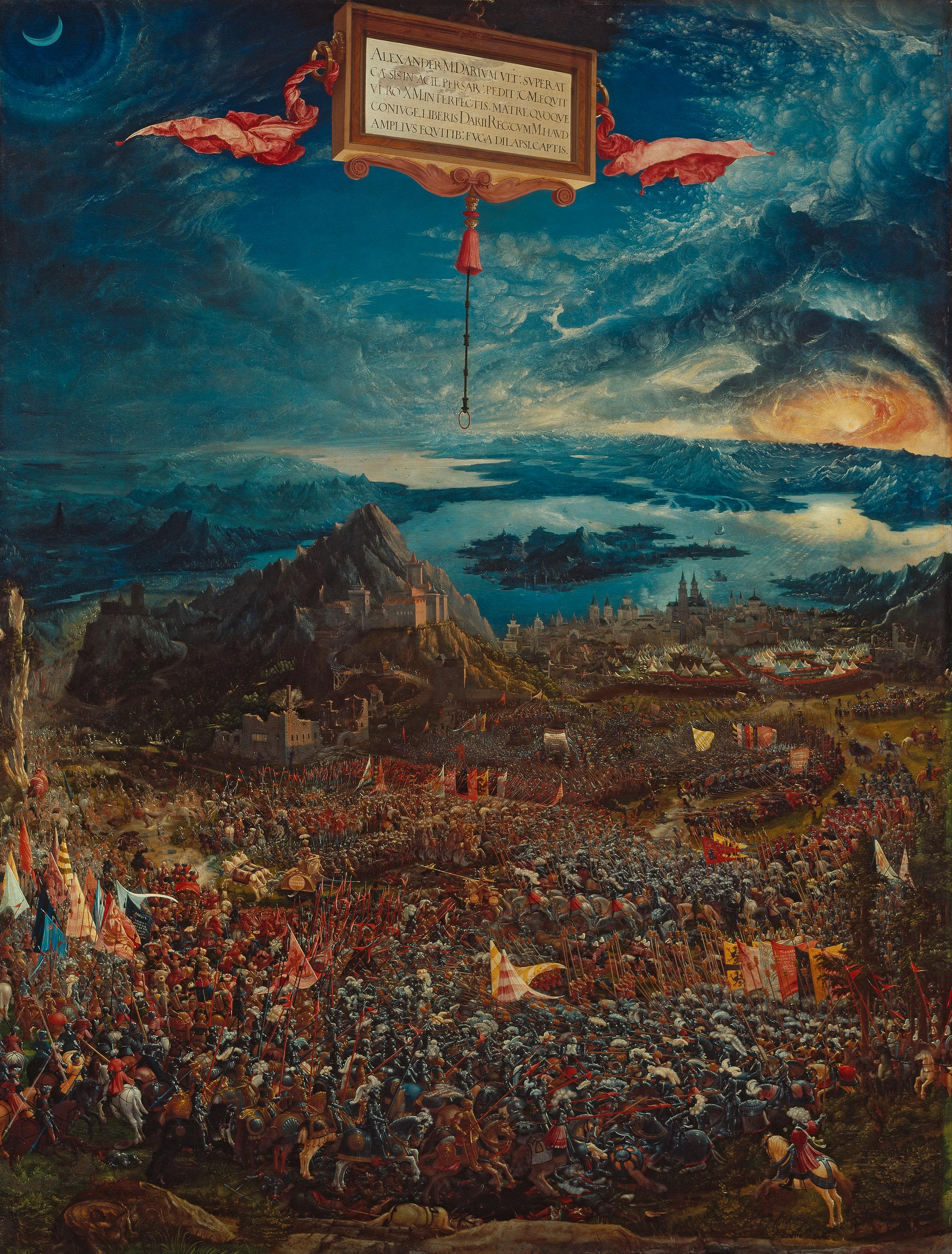 İskender'in Issus'taki Savaşı (orig. "The Battle of Alexander at Issus") by Albrecht Altdorfer - 1529 - 158,4 x 120,3 cm 