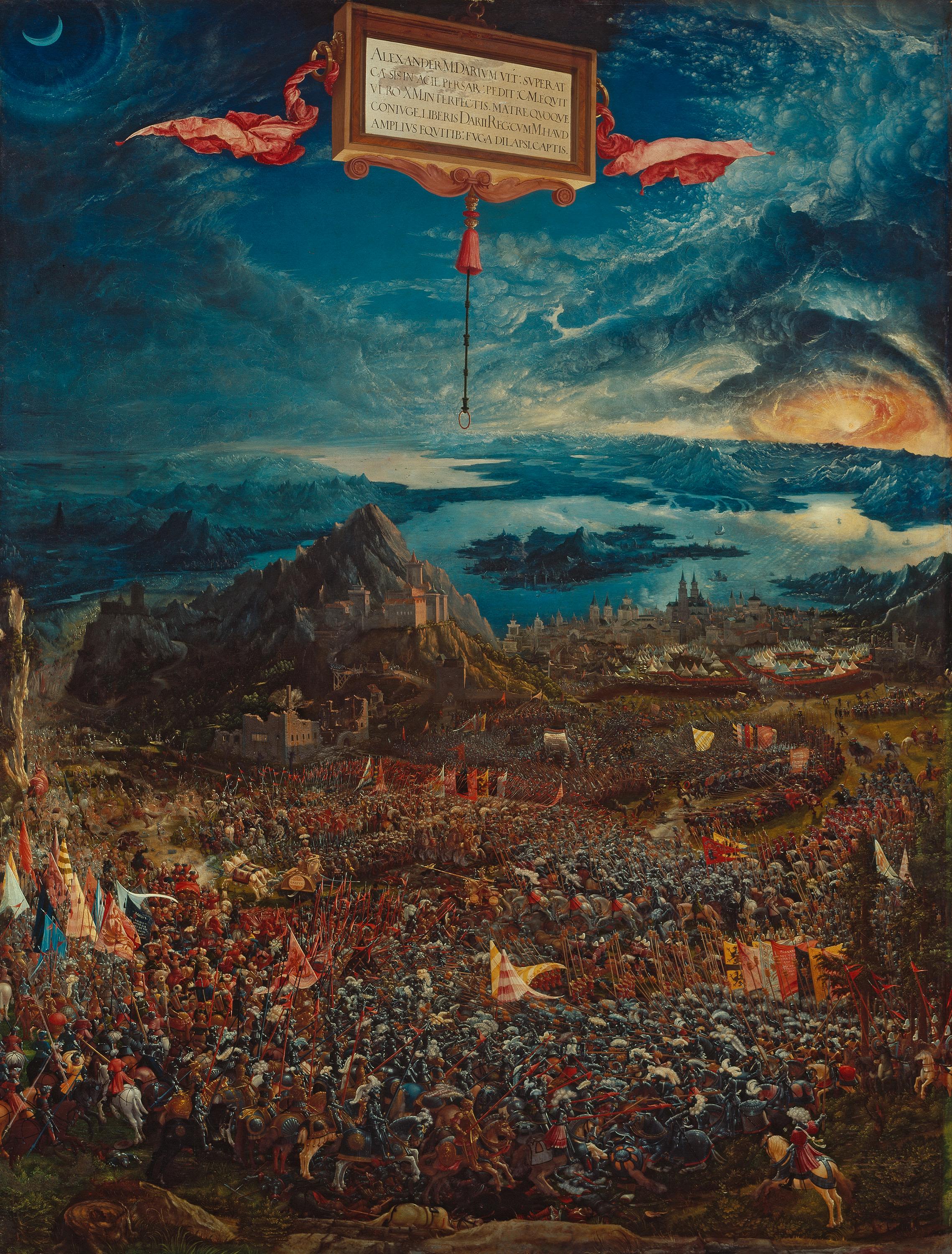 伊苏斯的亚历山大战役 by 阿尔布雷希特 阿尔特多夫 - 1529 - 158,4 x 120,3 cm 老绘画陈列馆
