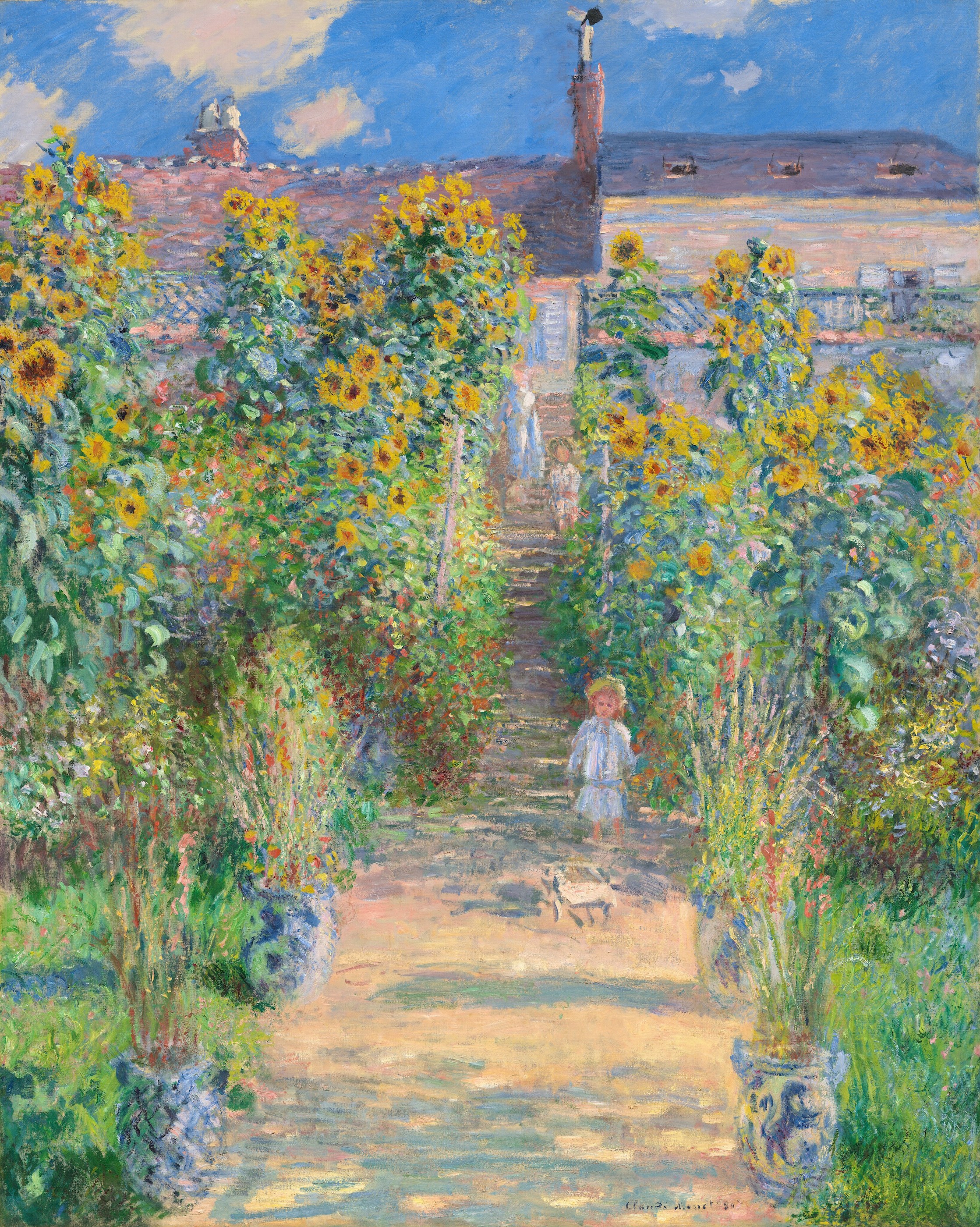 El jardín del artista en Vétheuil by Claude Monet - 1881 - 151.5 x 121 cm National Gallery of Art