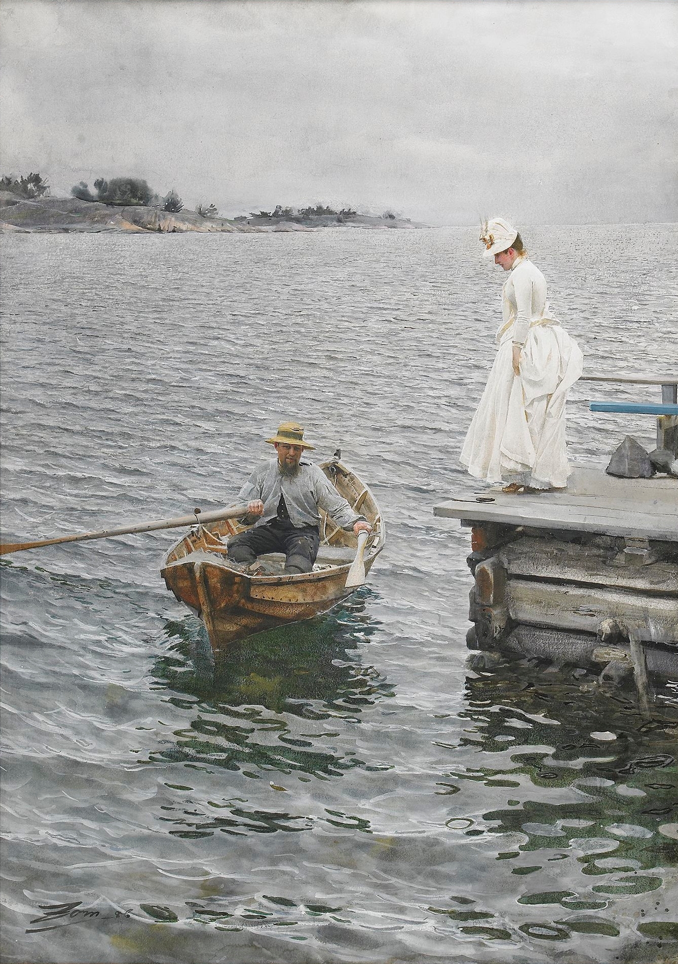 Prazer de Verão by Anders Zorn - 1886 - 76 x 54 cm coleção privada