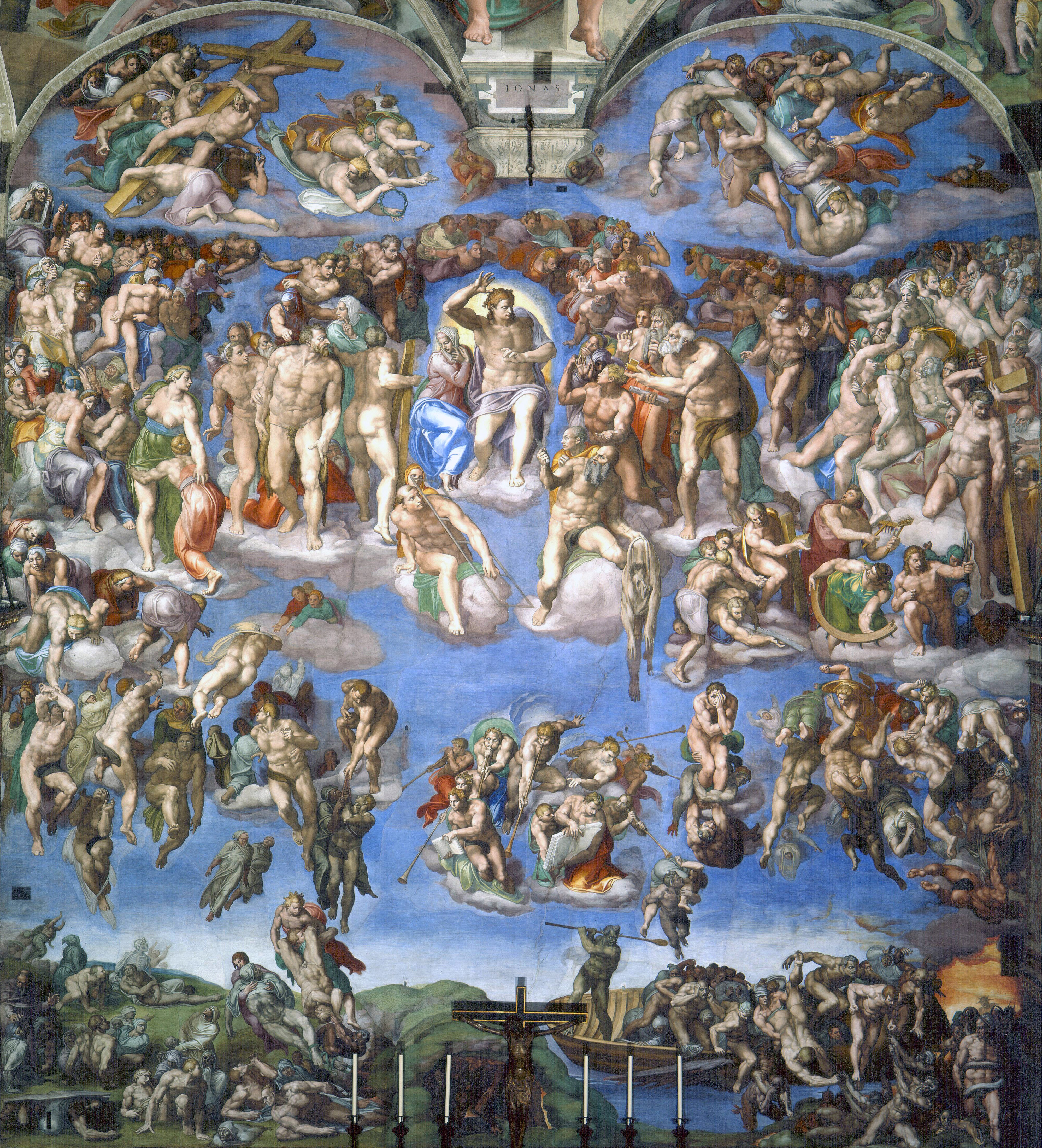 Страшний суд by  Michelangelo - 1536–1541 - 13.7 × 12 м 
