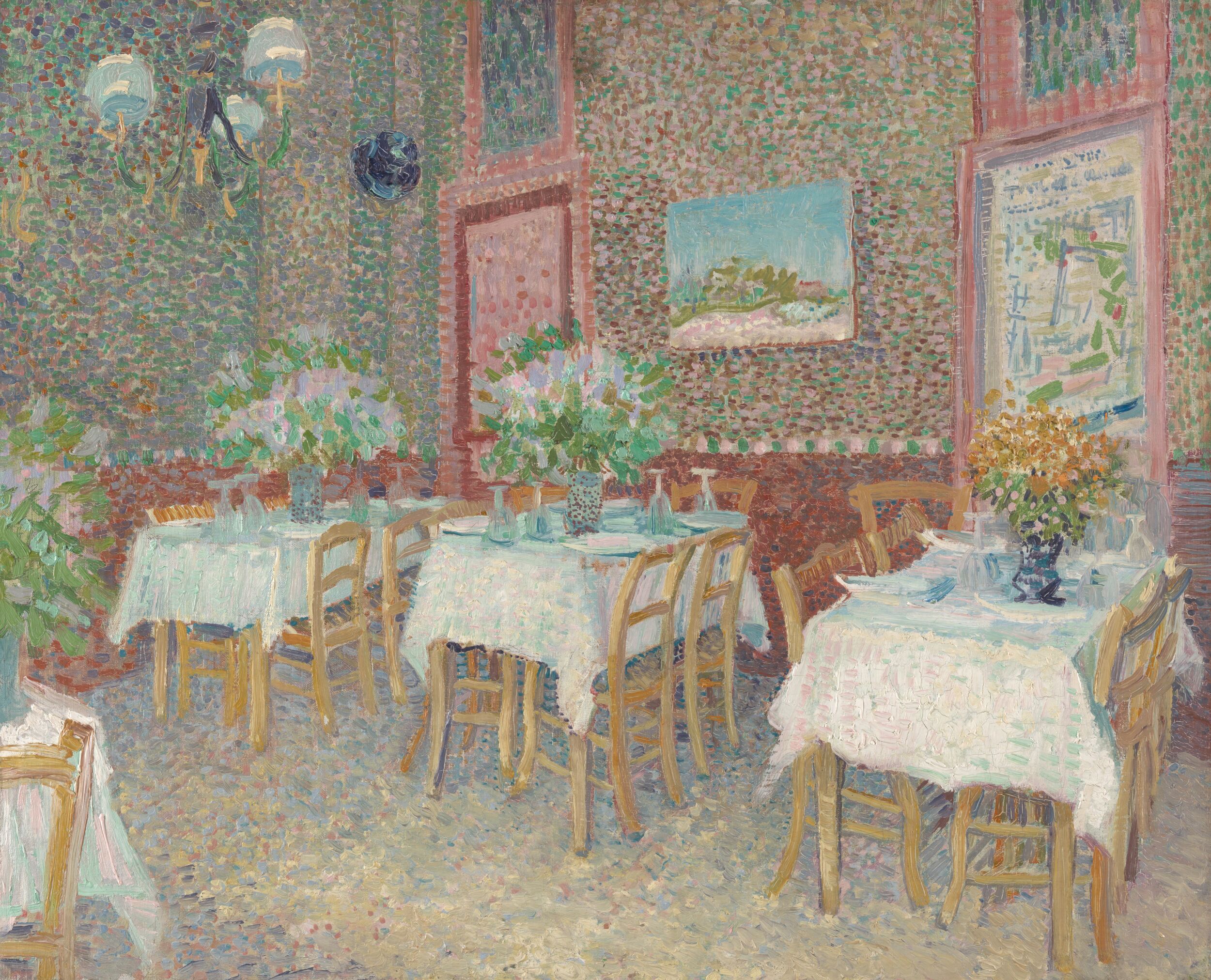 Interior of a Restaurant by Vincent van Gogh - summer 1887 - 45.5 × 56 cm Kröller-Müller Museum
