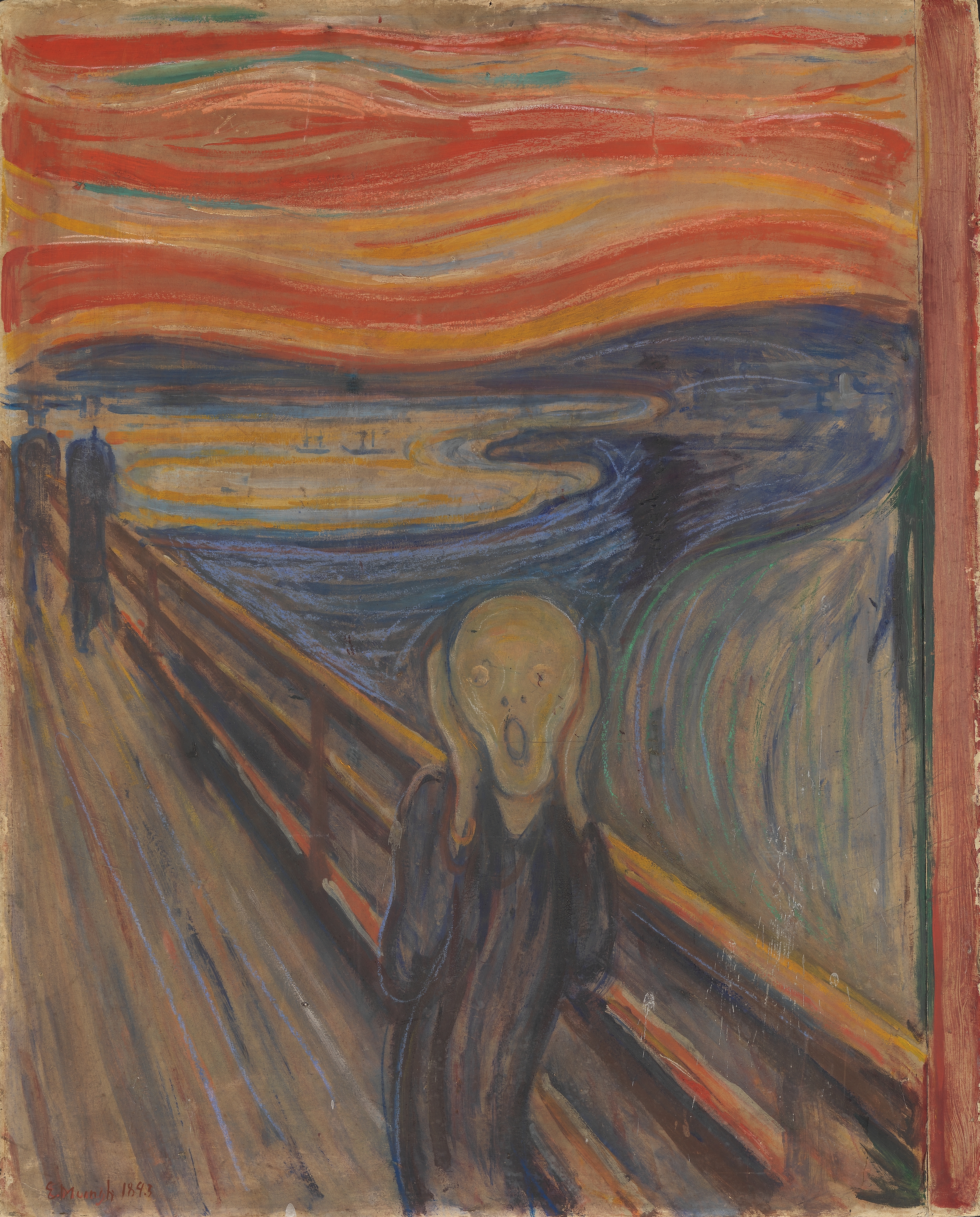 Der Schrei by Edvard Munch - 1893 - 91 × 73,5 cm Nationalmuseum Oslo