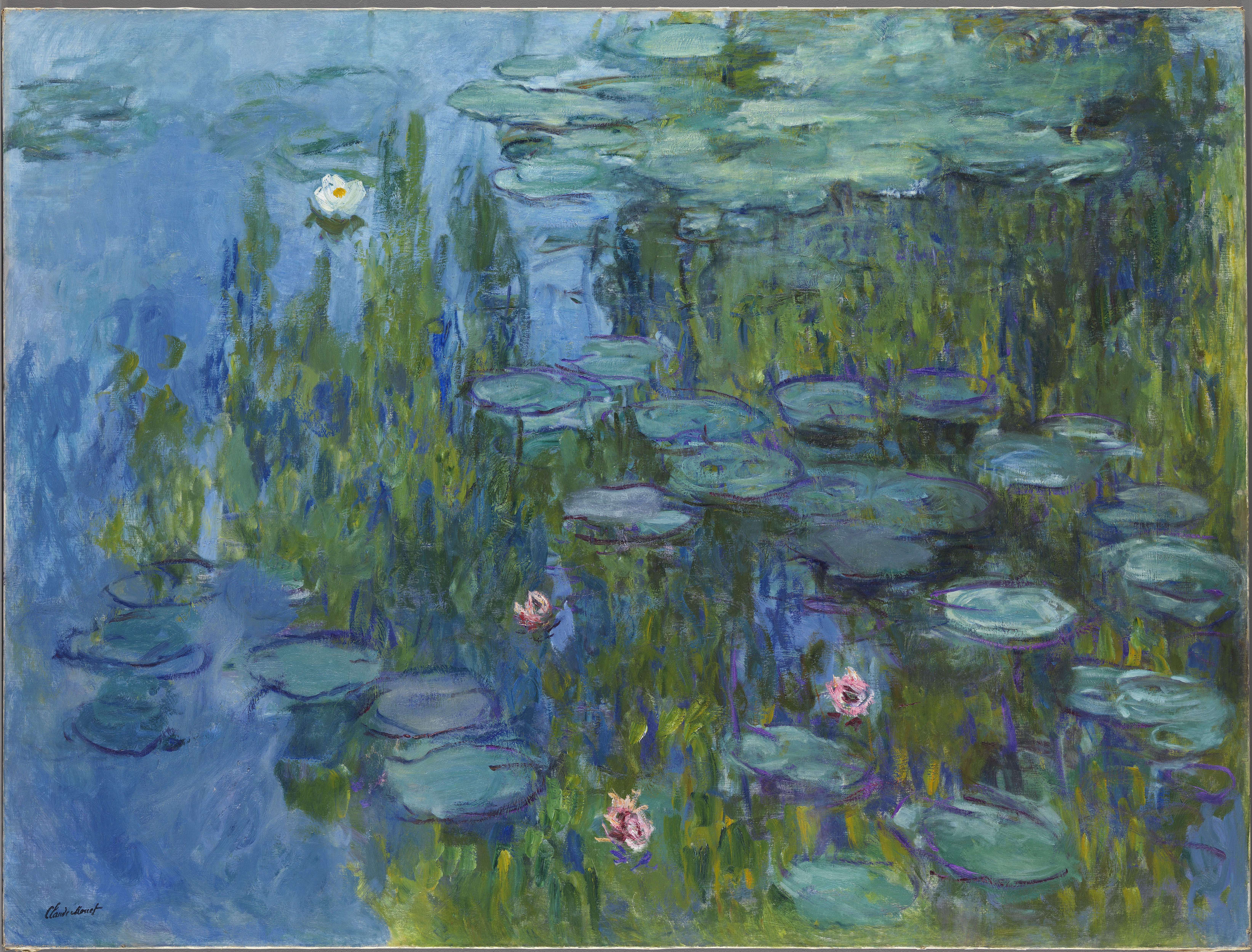 수련 by Claude Monet - 1915년경 - 151.4 x 201 cm 