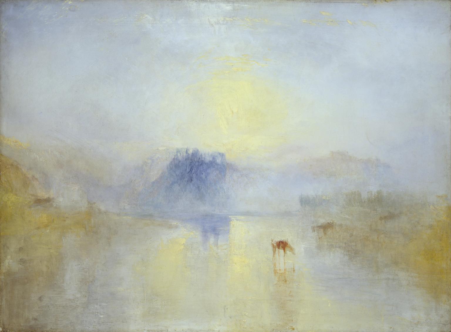 Château de Norham, lever de soleil by Joseph Mallord William Turner - Vers 1845 - 90.8 × 121.9 cm 