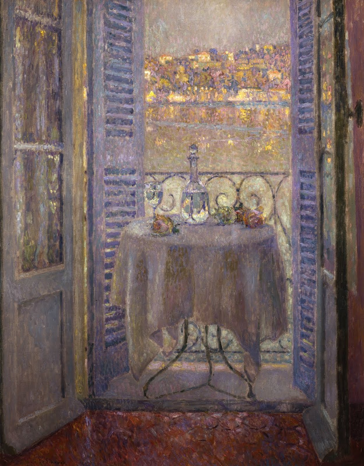 Окно в залив Вильфранш by Henri Le Sidaner - 1924 - 91 x 74 см 