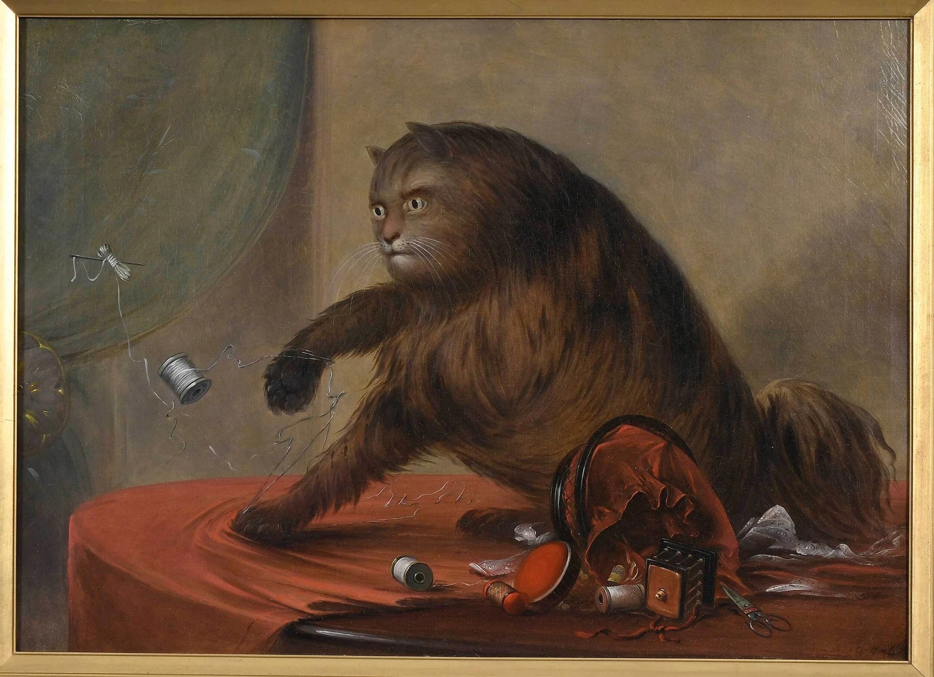 El gato de Ostende by George Catlin - 1868 - 47 x 65,4 cm Colección privada