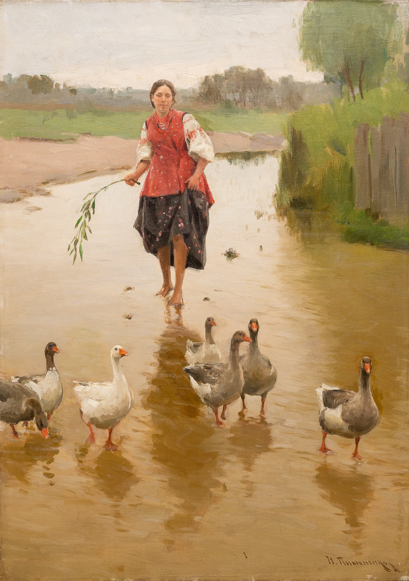 Гуси, додому! by Mykola Pymonenko - 1911 - 108.5 × 81 см 