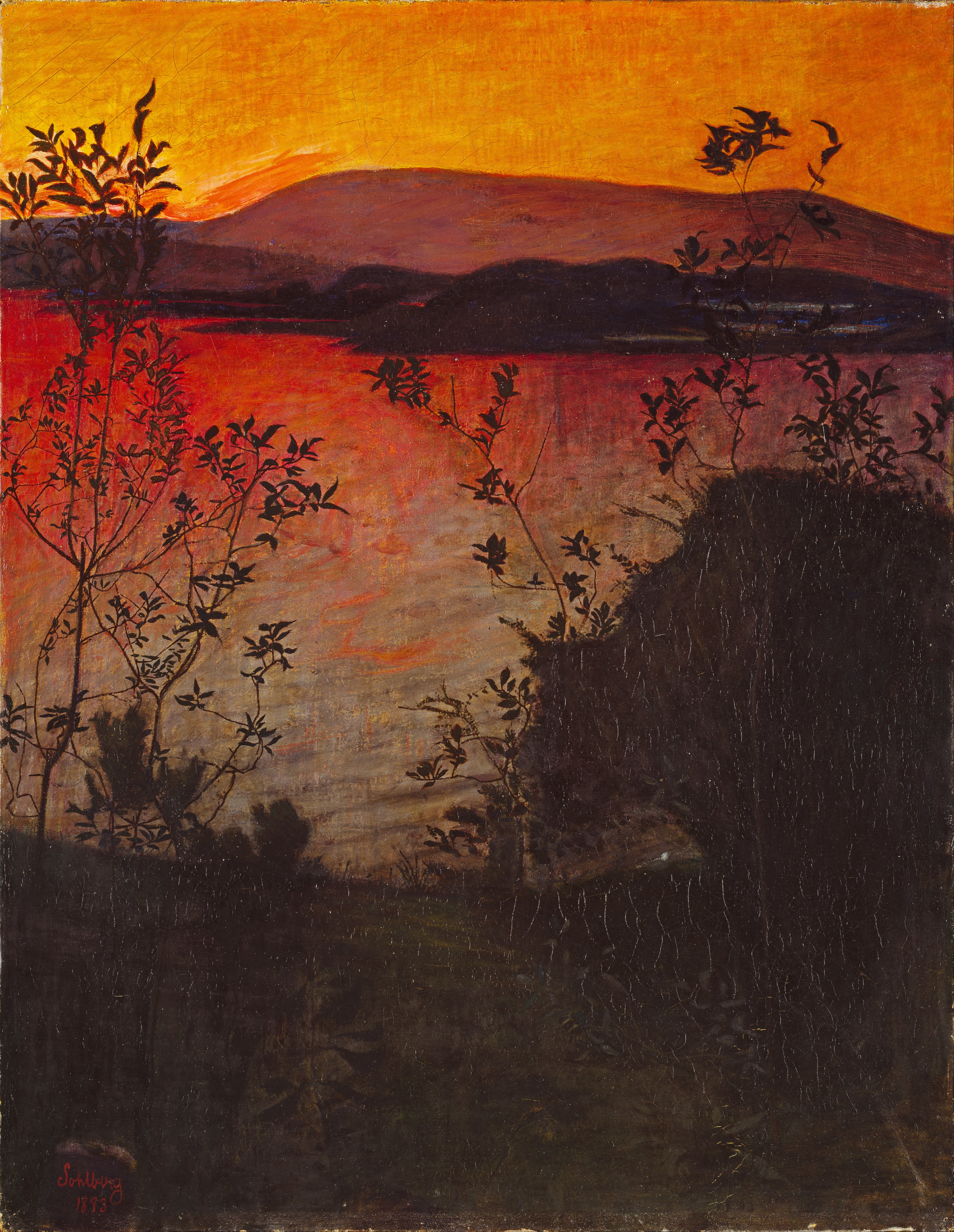 Вечерний свет by Harald Sohlberg - 1893 - 62 x 79.5 см 