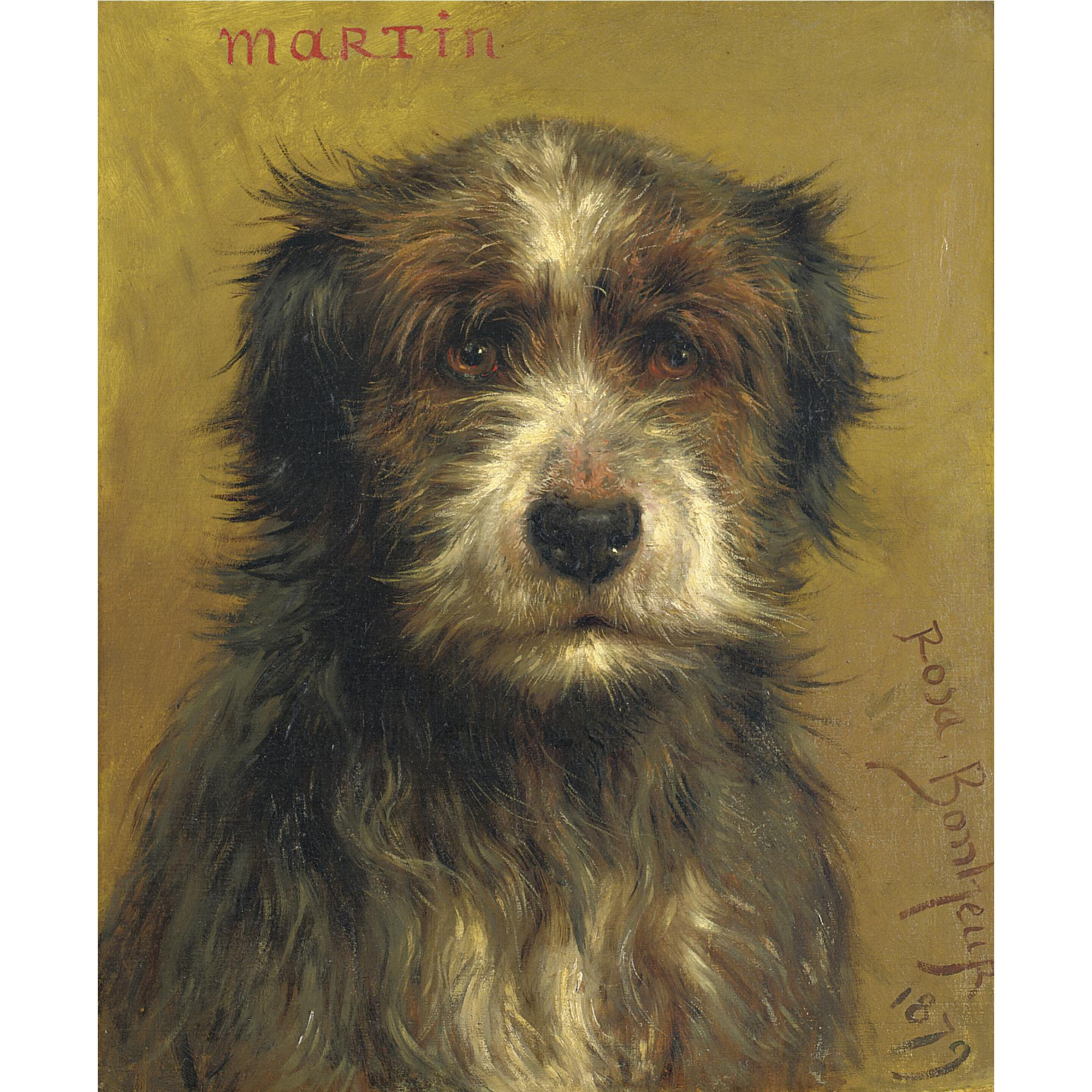 马丁，一只小猎犬 by 罗莎 博纳尔 - 1879 - 47 x 37.2 cm 