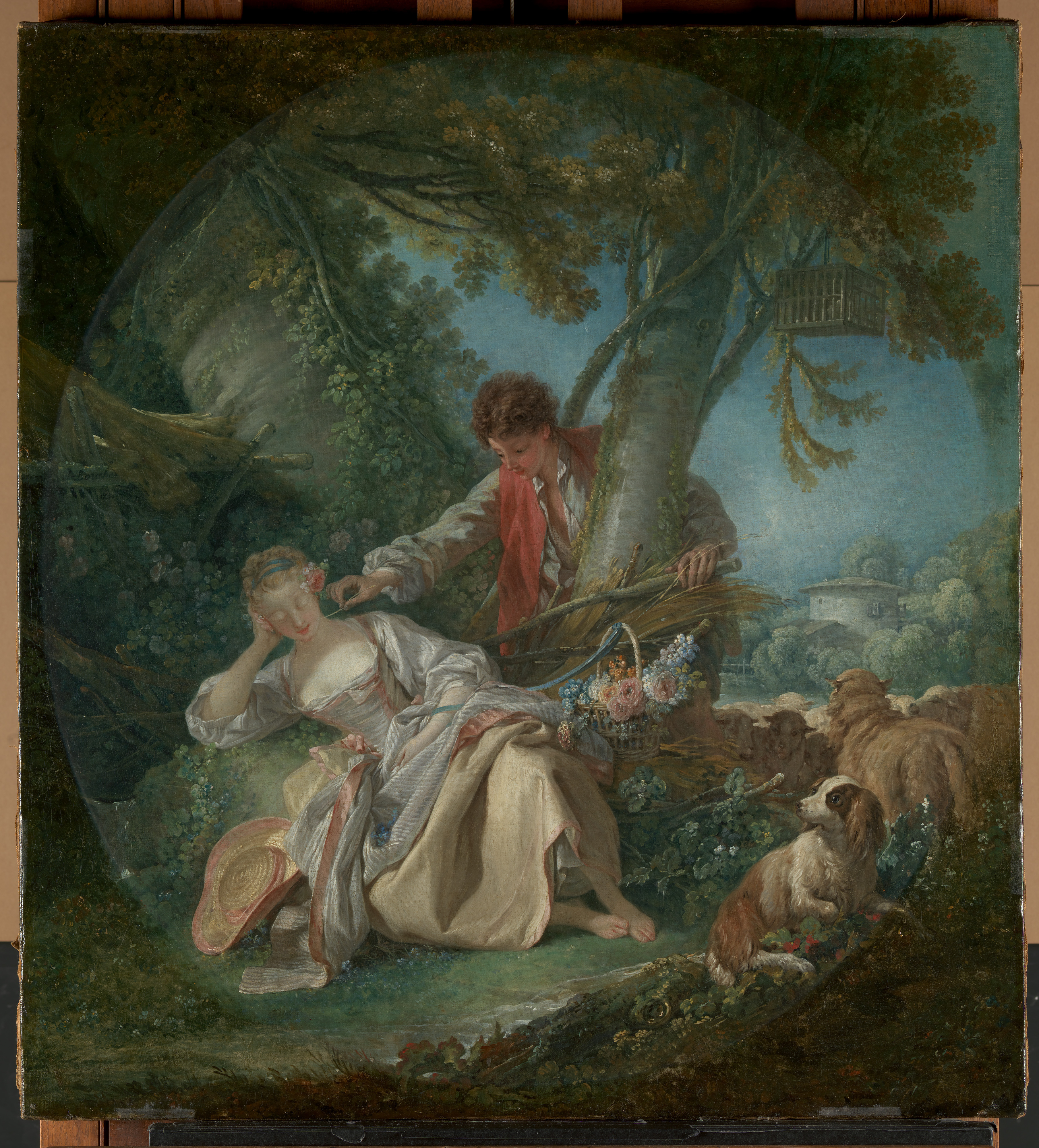 被打斷的午睡 by Francois Boucher - 1750 - 81.9 x 75.2 公分 