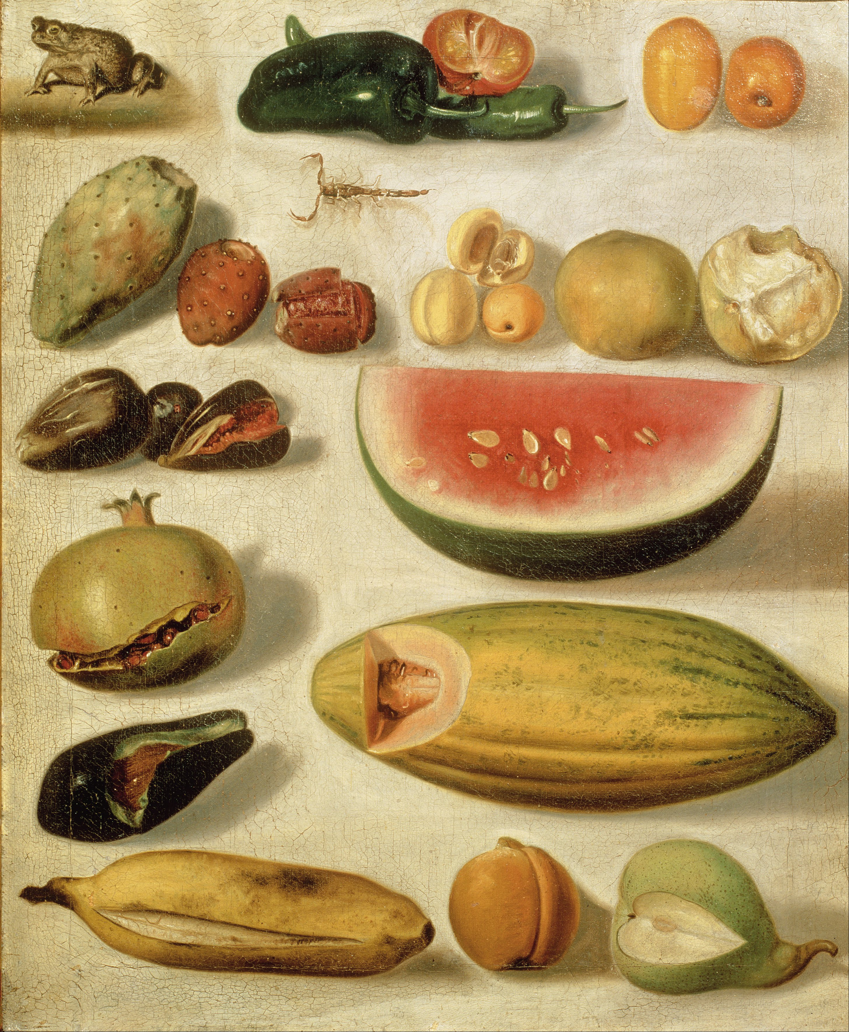 Still Life with Fruit by Hermenegildo Bustos - 1874 - 35.3 x 43.3 cm Museo Nacional de Arte