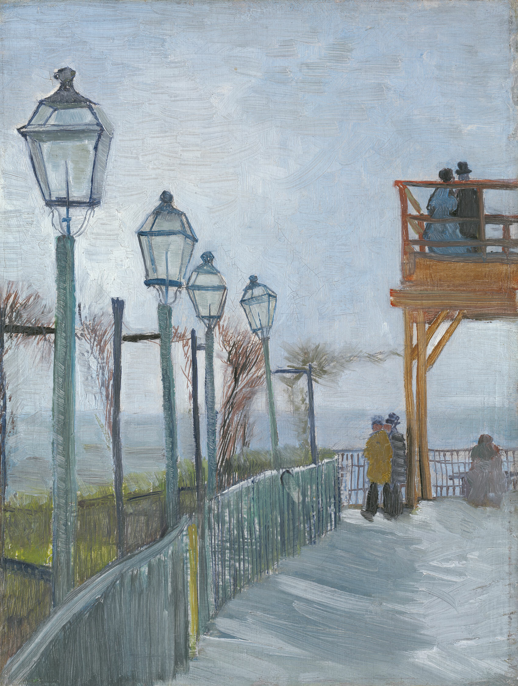 Terrazza e osservatorio al Moulin de Blute-Fin by Vincent van Gogh - Inizi del 1887 - 43,6 × 33 cm Art Institute of Chicago