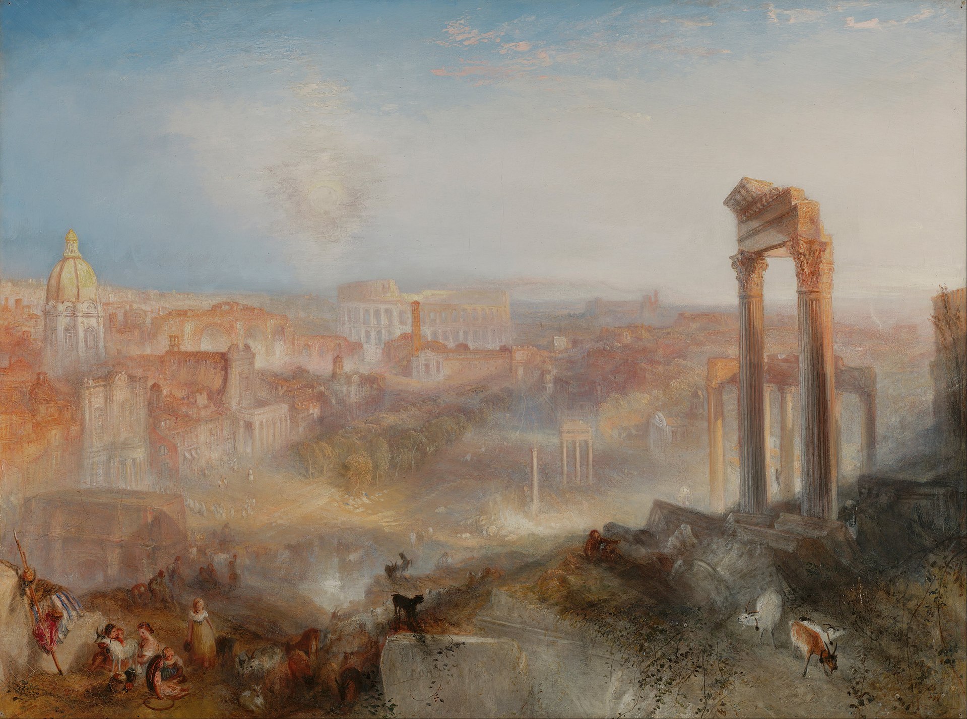 Modern Rome-Campo Vaccino by Joseph Mallord William Turner - 1839 - 122.6 x 91.8 cm J. Paul Getty Museum