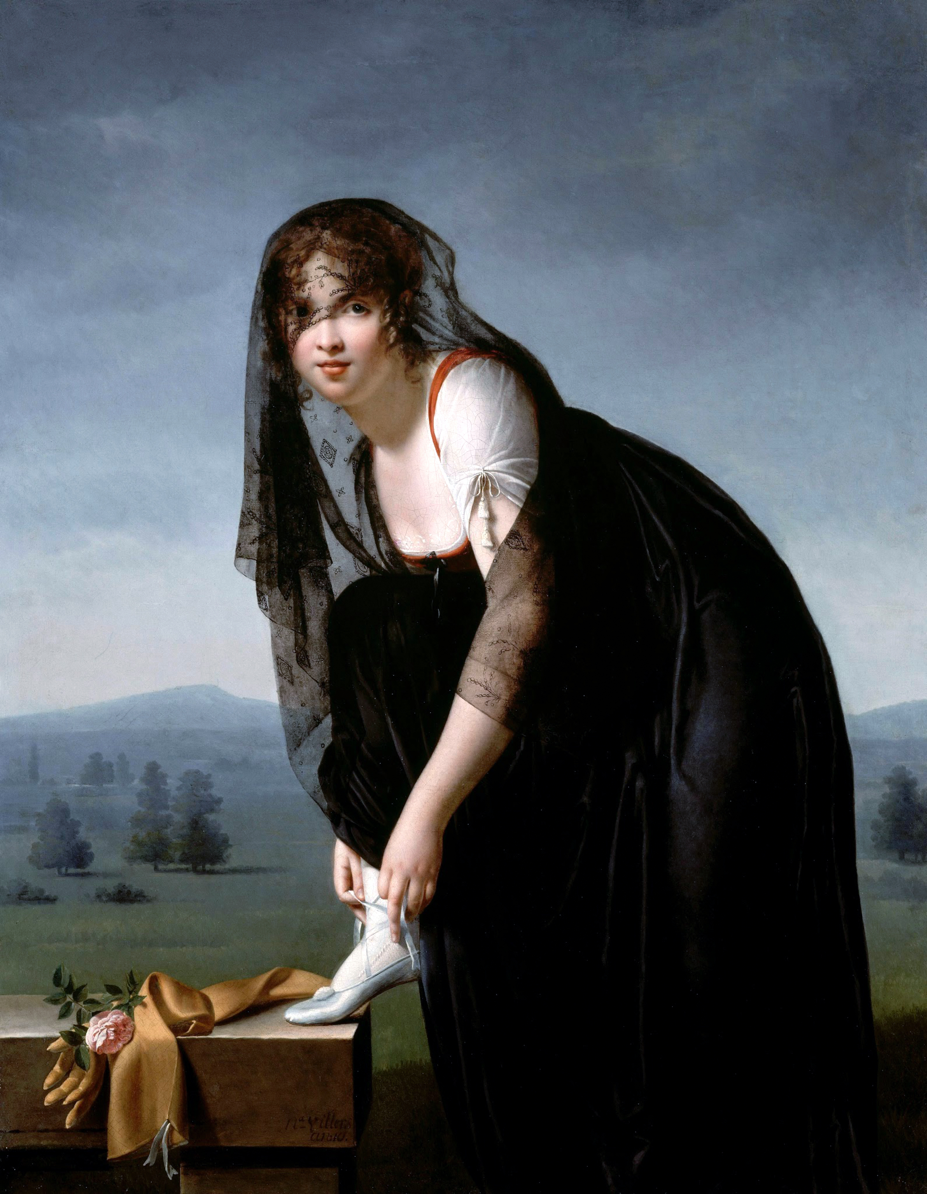Doğadaki Bir Kadın Çalışması (orig. "A Study of a Woman from Nature") by Marie-Denise Villers - 1802 - 146 x 114 cm Musée du Louvre