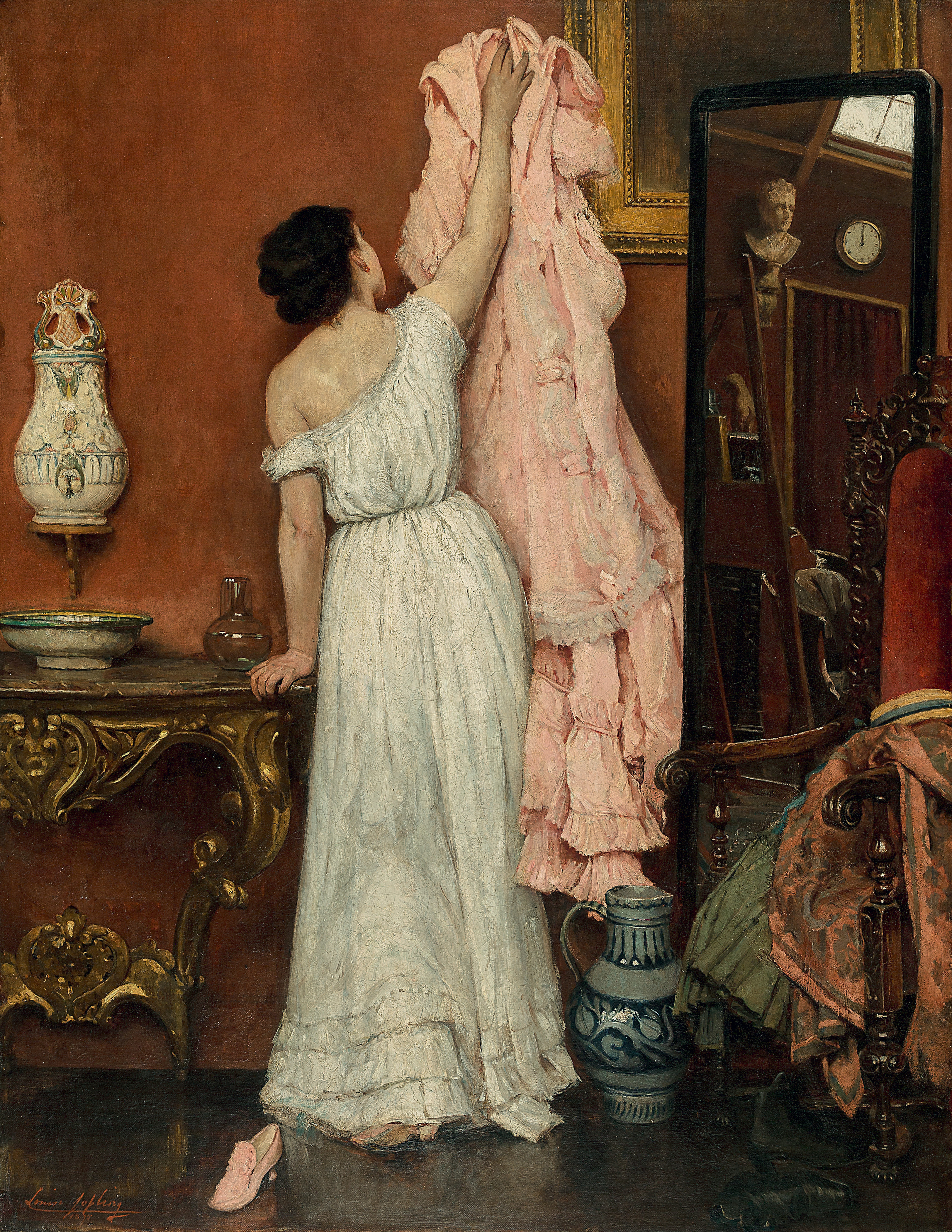 En Modern Askungen by Louise Jopling - 1875 - 91.4 x 70.8 cm 