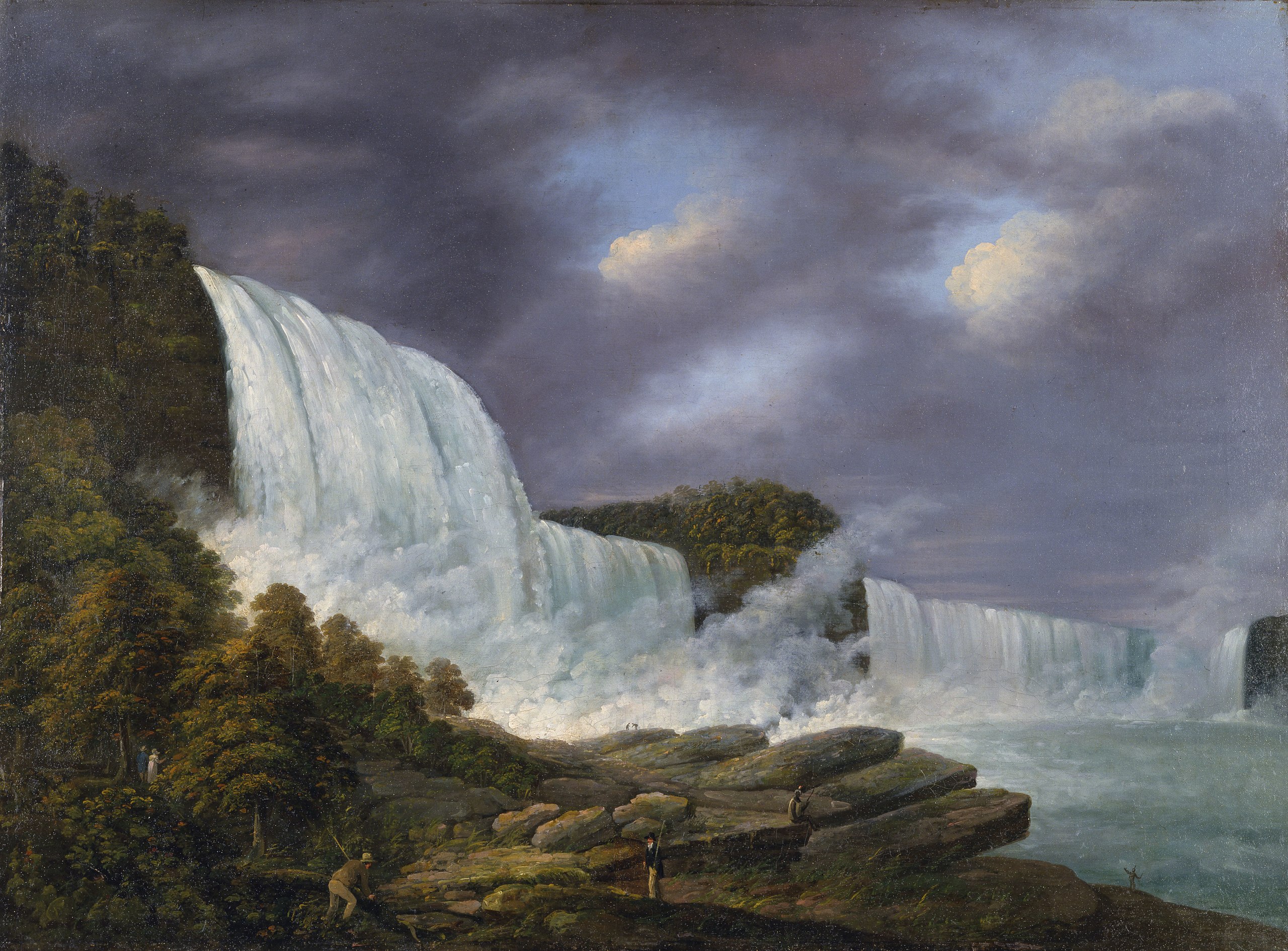 अमेरिकी तरफ से नियाग्रा फॉल्स by Louisa Davis Minot - 1818 - 76.2 x 103.2 सेमी 