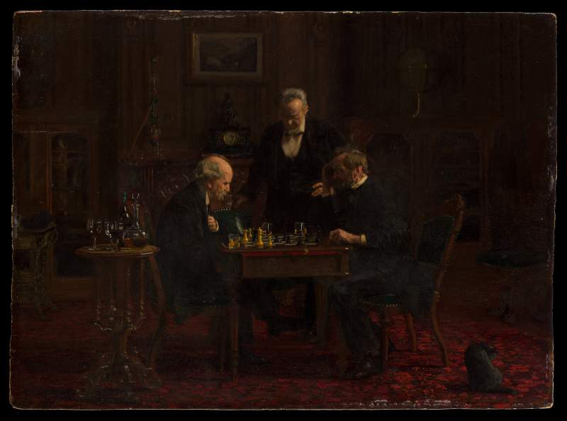 Los jugadores de ajedrez by Thomas Eakins via DailyArt mobile app
