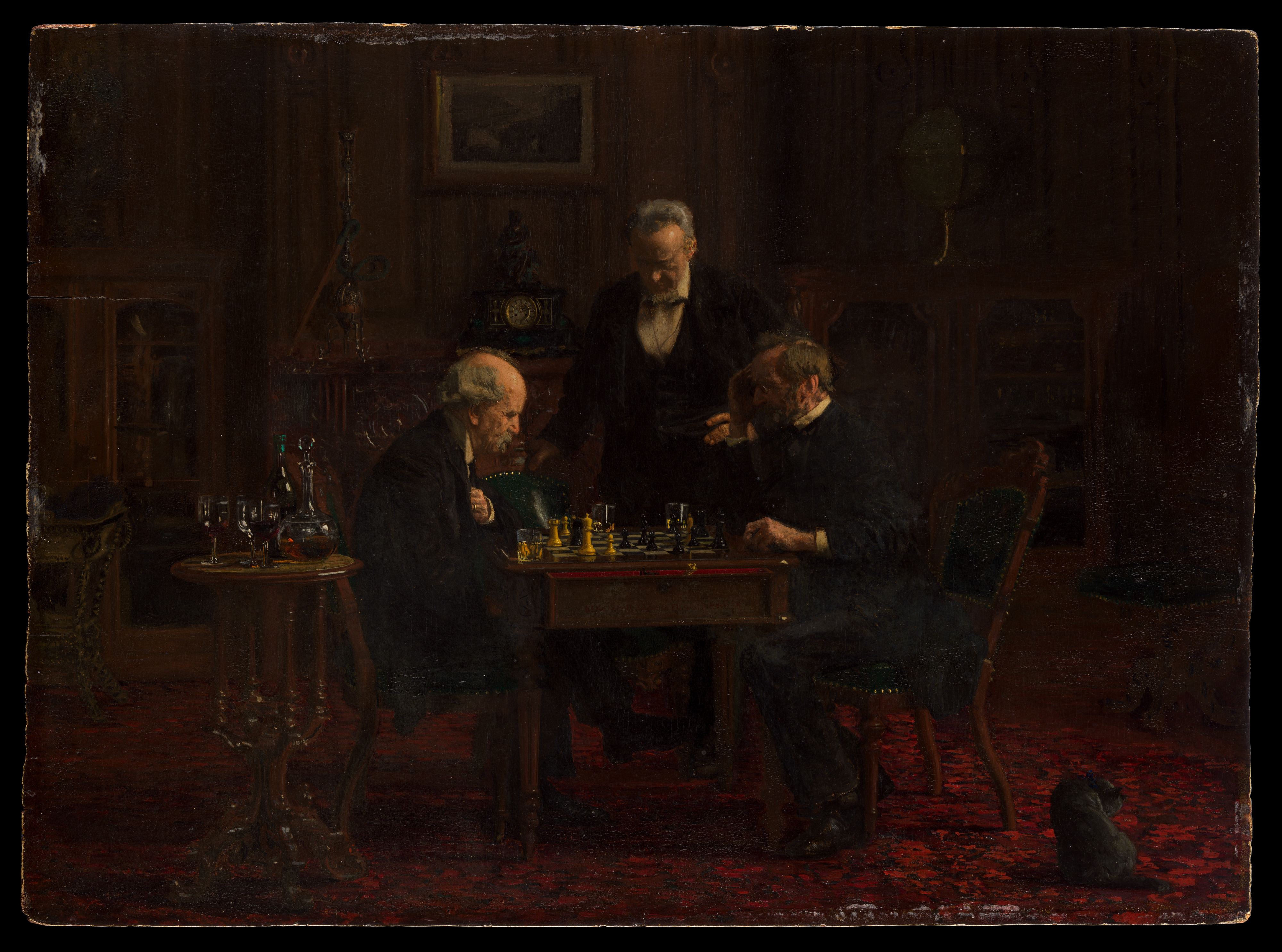 Jucătorii de șah by Thomas Eakins - 1876 - 29.8 x 42.6 cm 