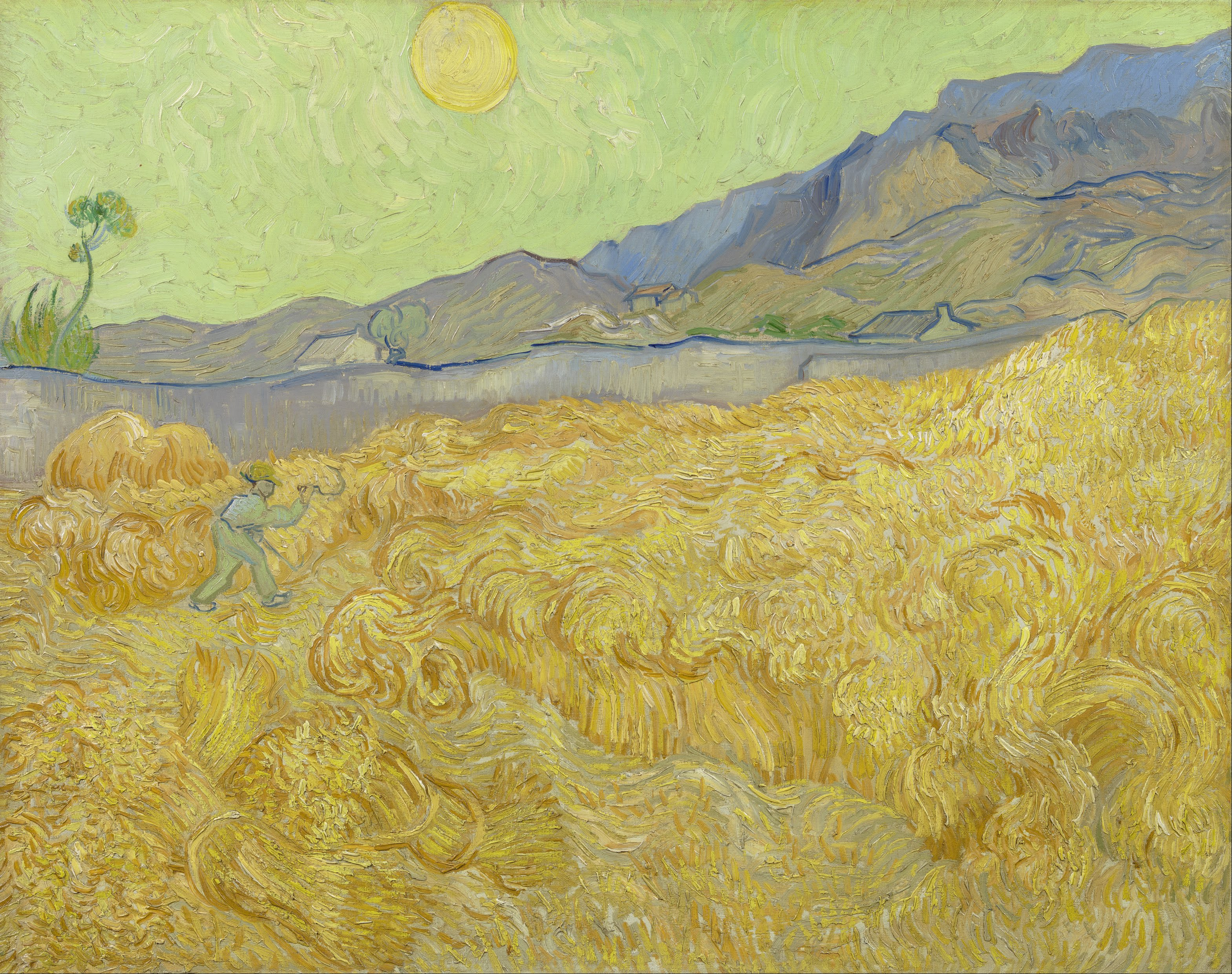 Búzamező aratóval by Vincent van Gogh - 1889. szeptember - 73,2 × 92,7 cm 
