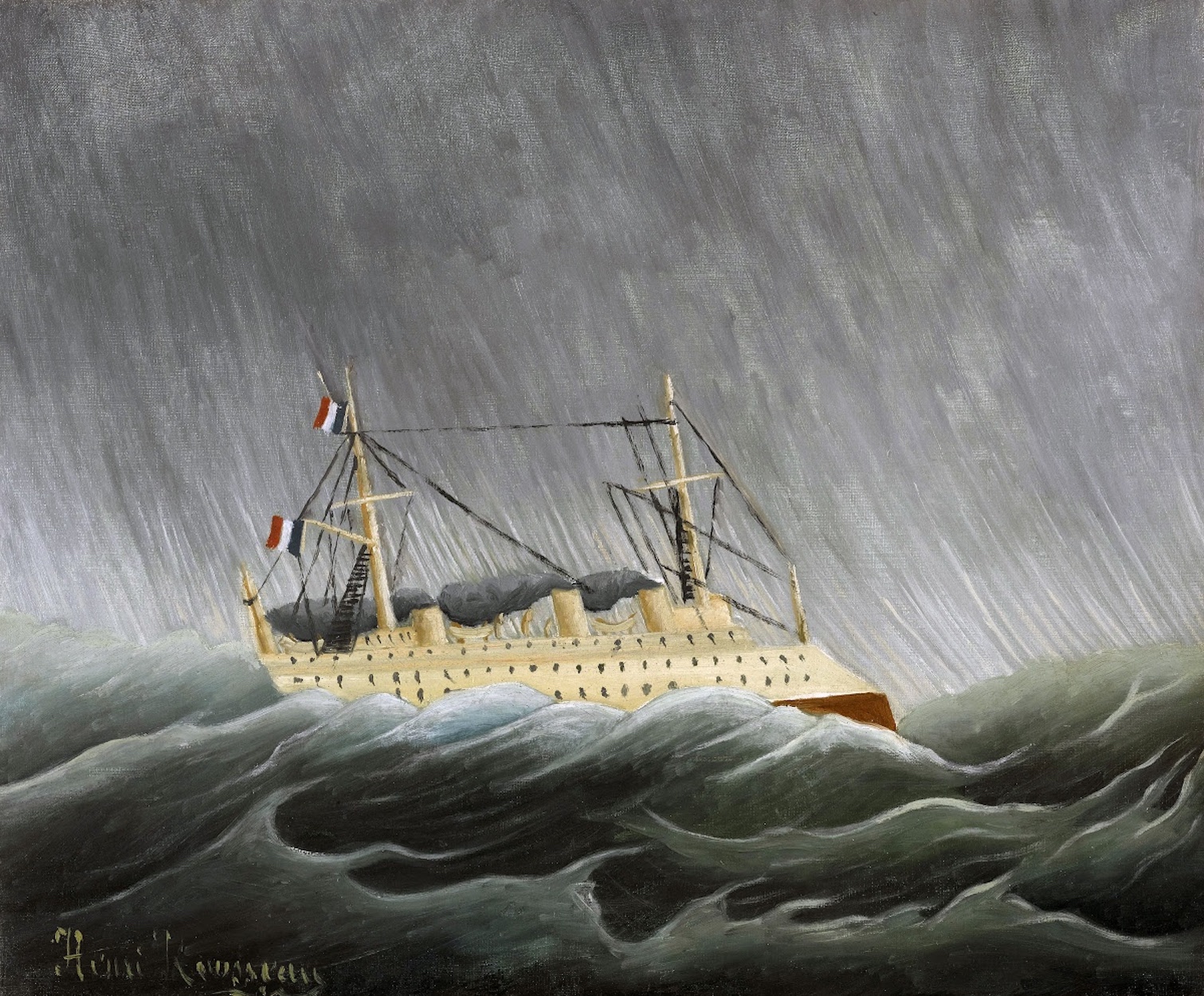 风暴中的船 by 亨利 卢梭 - 1899 - 54 × 65 cm 橘园博物馆