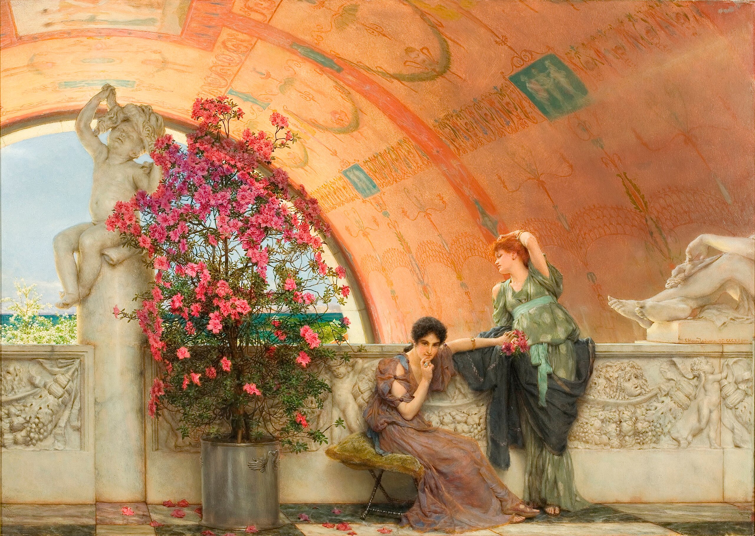 Невольные соперницы by Лоренс Альма-Тадема - 1893 - 45.1 x 62.8 см 