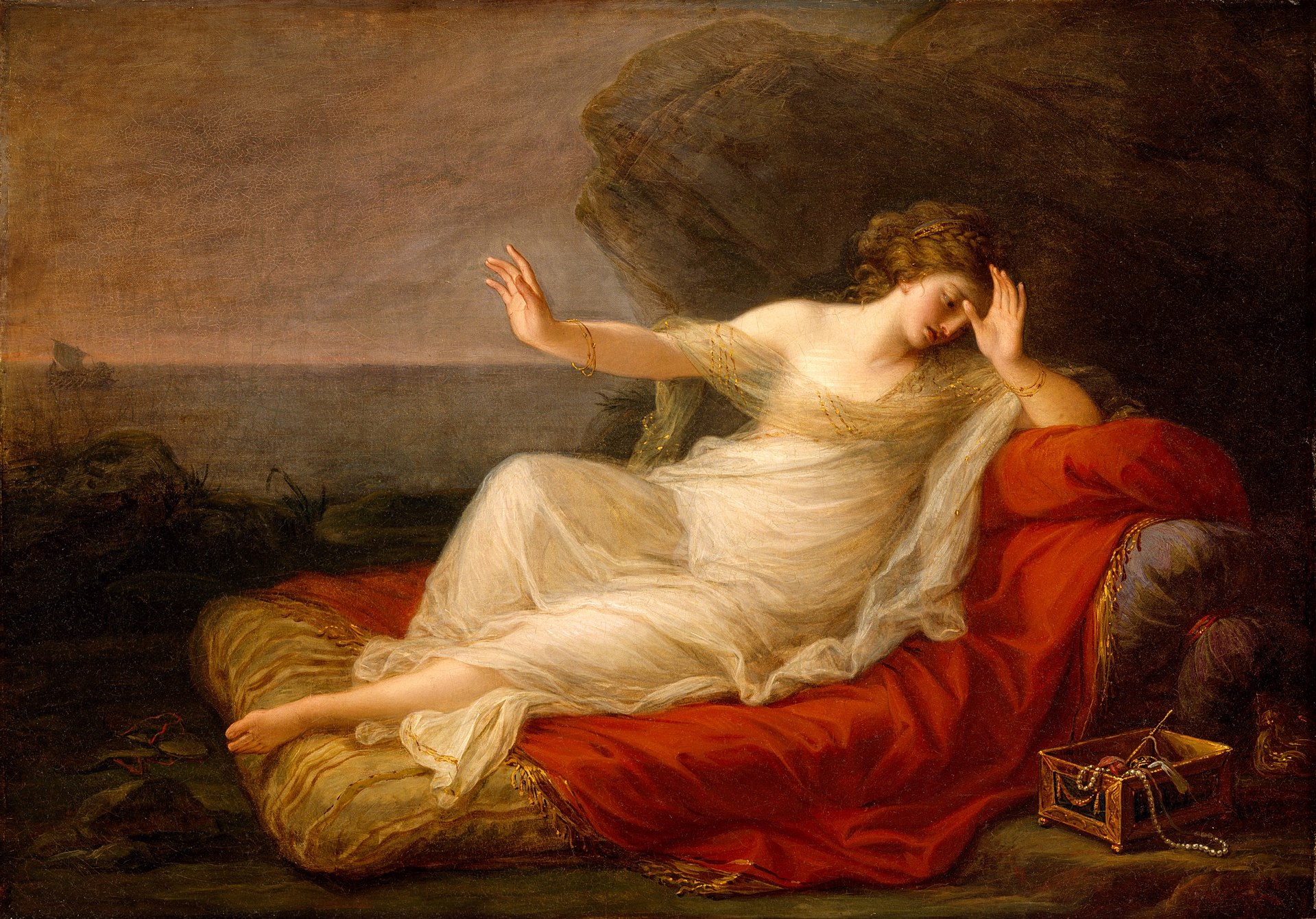 Ariadna opuszczona przez Tezeusza by Angelica Kauffmann - 1774 - 63.8 x 90.9 cm 