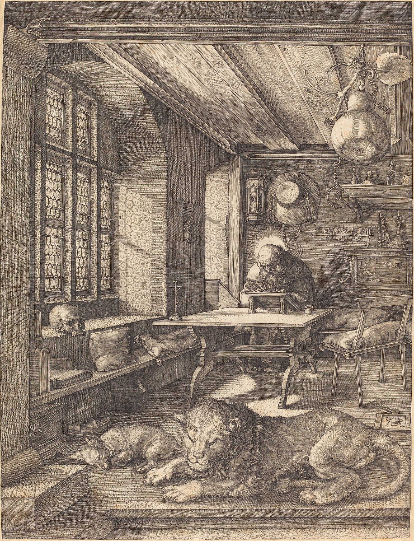 Sankt Hieronymus i sitt arbetsrum by Albrecht Dürer - 1514 - 25.4 x 19 cm 