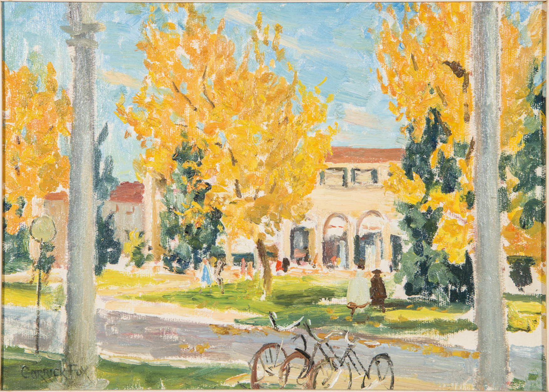 Canberra városközpontjának oszlopai by Ethel Carrick Fox - 1944 körül - 25 x 35 cm 