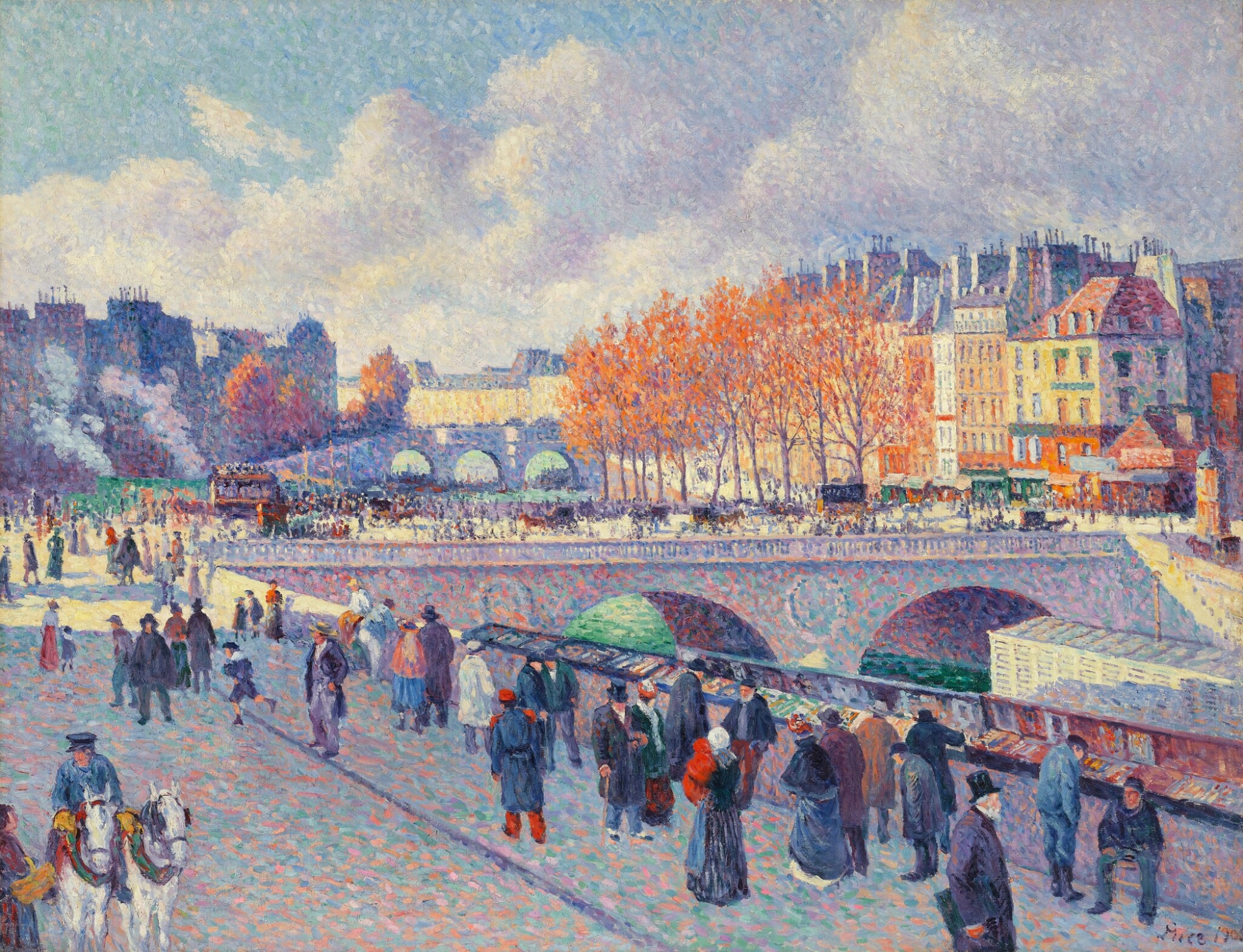 El Sena en el Pont Saint-Michel by Maximilien Luce - 1900 - 89,2 x 116,2 cm Museo Barberini