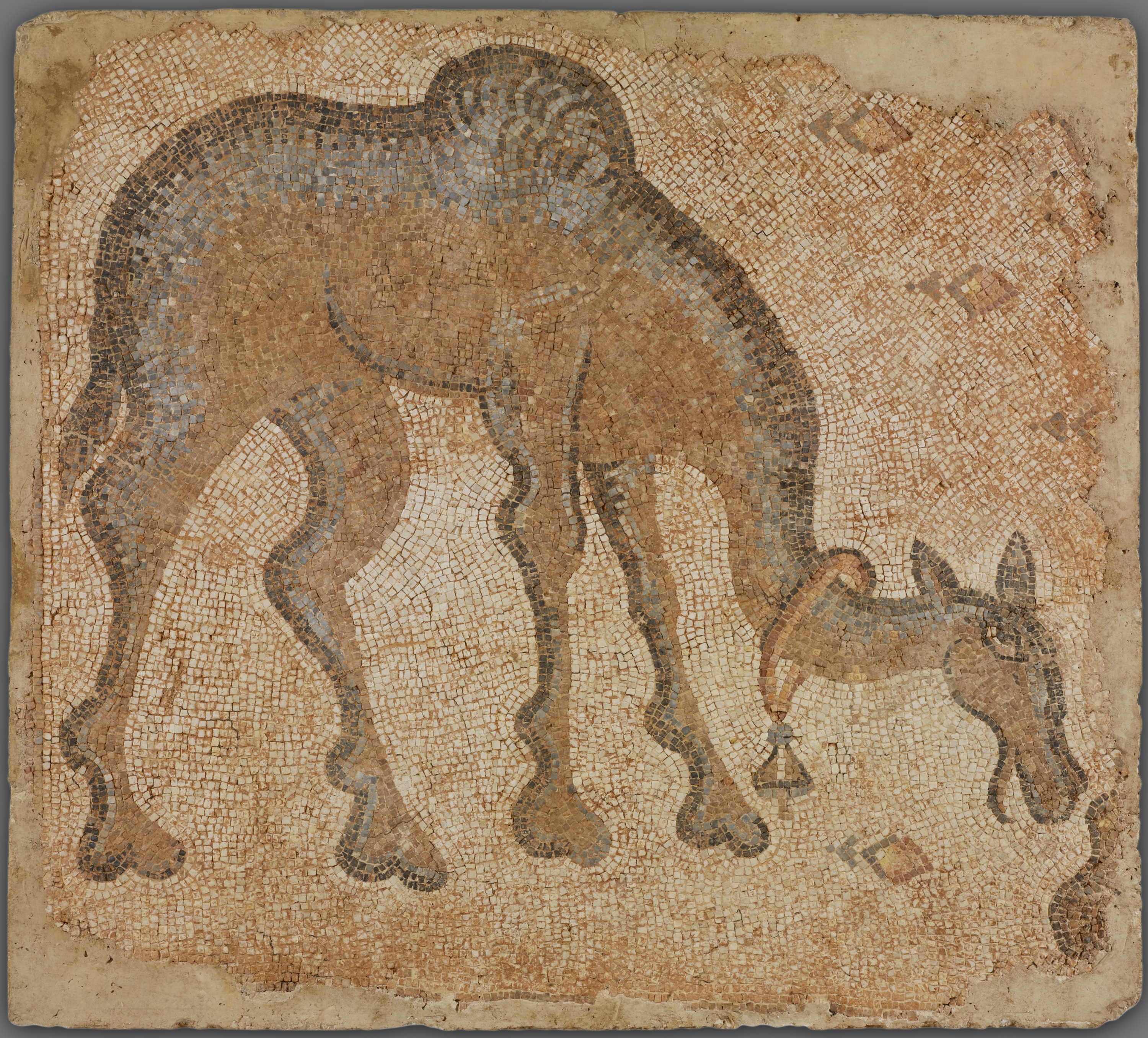 Otlayan Develi Mozaik Parçası by Bilinmeyen Sanatçı - 5. yüzyıl - 143 × 166.5 × 6.5 cm Art Institute of Chicago