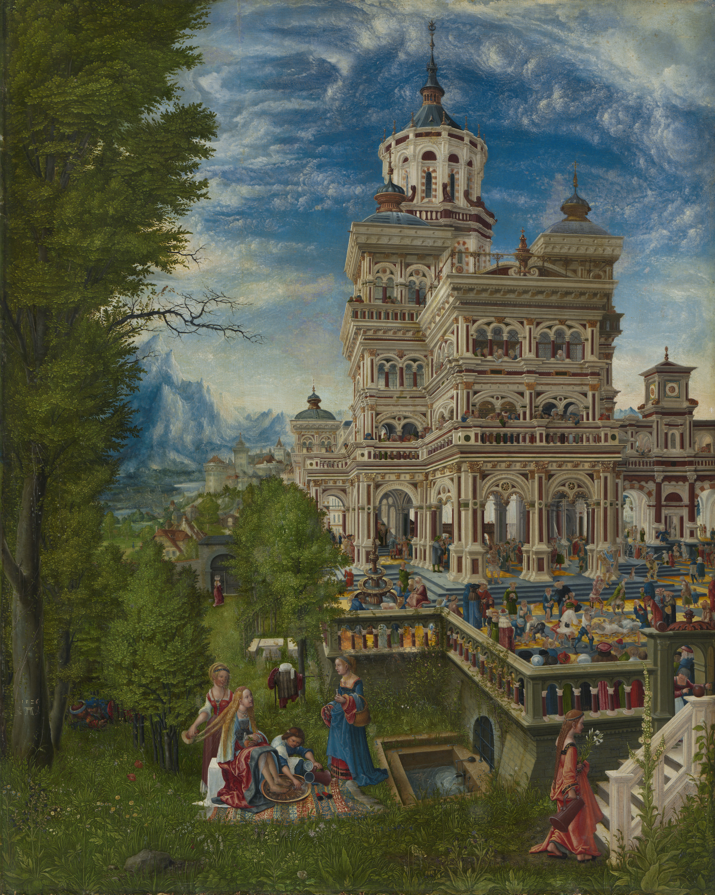 Сюзанна и старейшины by Альбрехт Альтдорфер - 1526 - 74,8 x 61,2 cm 