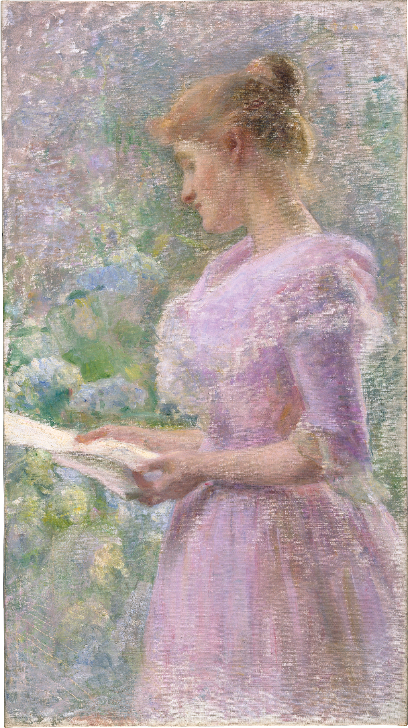 Frau, im Garten einen Brief lesend by Marie Bertuch - circa 1895 - 90 x 50 cm Städel Museum