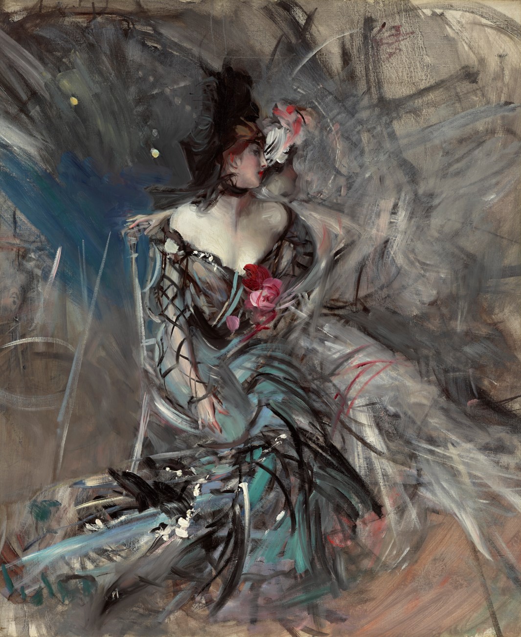 मौलिन रूज में स्पेनिश डांसर by Giovanni Boldini - सी. 1905 - 97.2 x 80 सेमी 