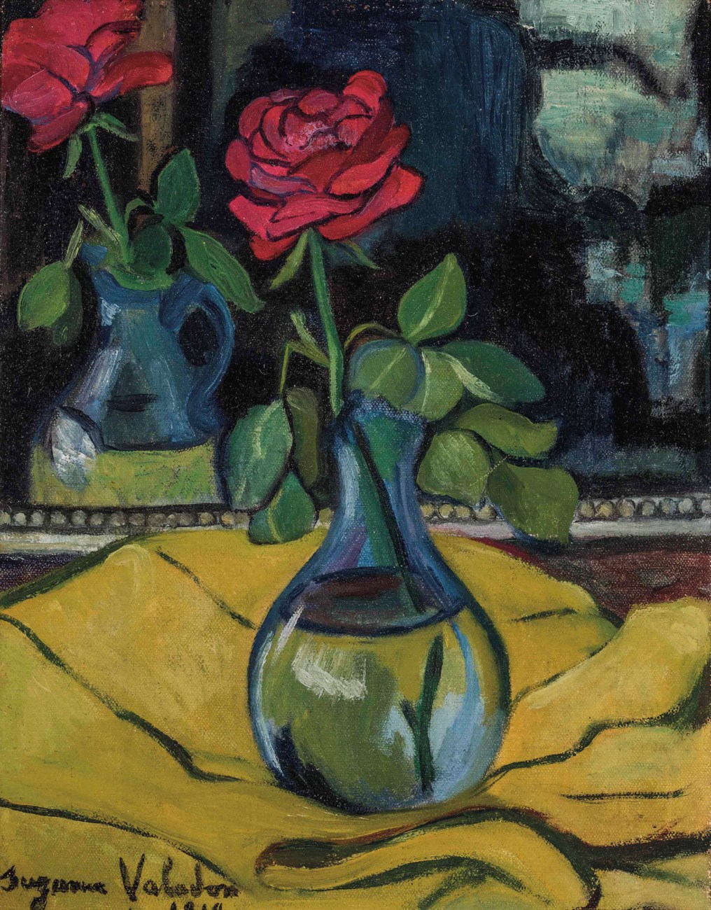 Троянда в дзеркалі by Suzanne Valadon - 1919 - 35.7 x 27.5 см 
