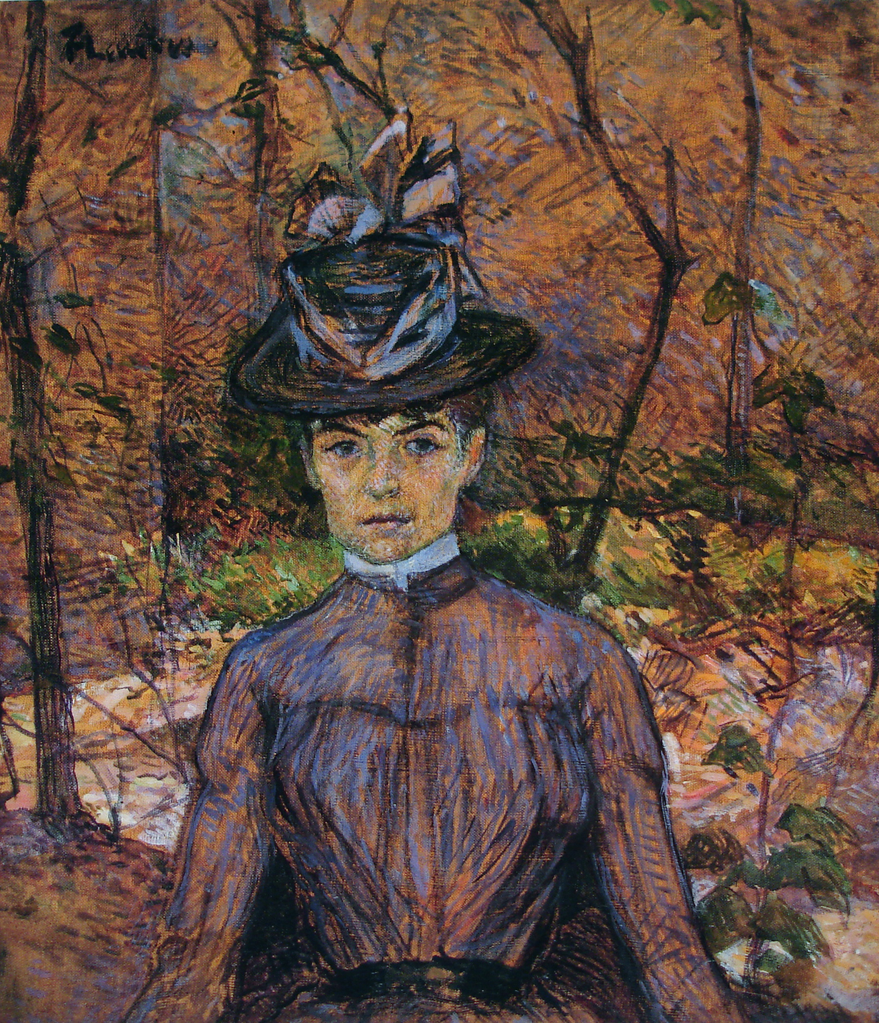 Portrait of Suzanne Valadon by Henri de Toulouse-Lautrec - 1885 - 55 x 46 cm Museo Nacional de Bellas Artes