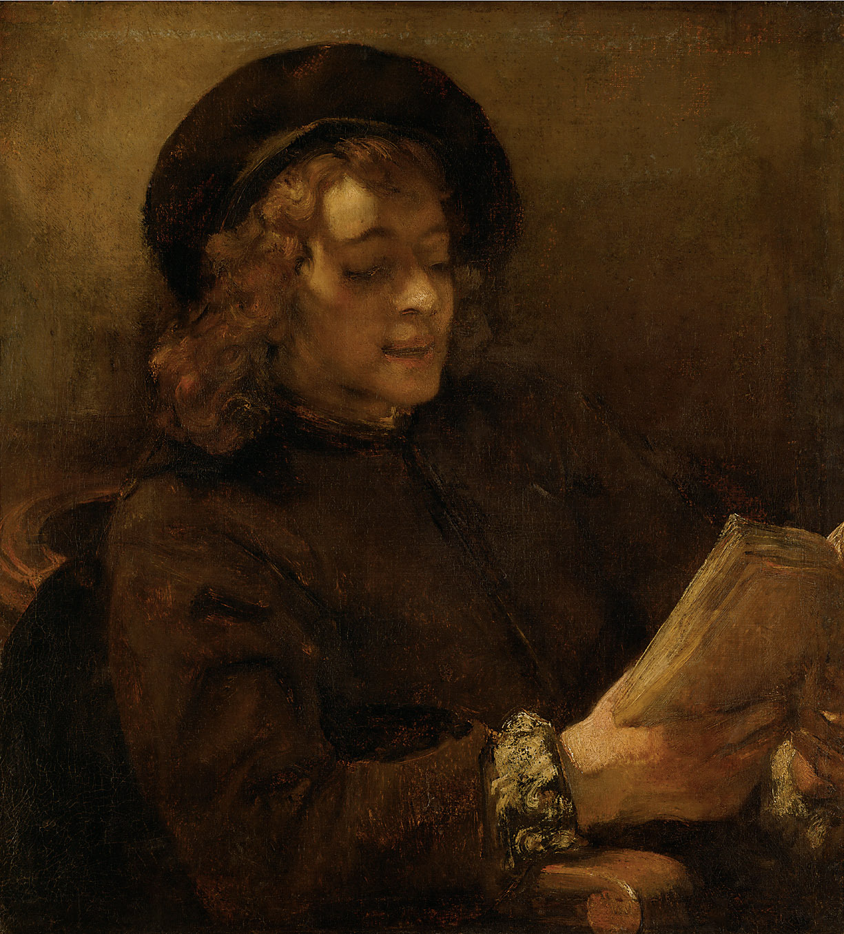 Titus van Rijn, der Sohn des Künstlers, lesend by Rembrandt van Rijn - um 1656/1657 - 71.5 × 64.5 cm Kunsthistorisches Museum