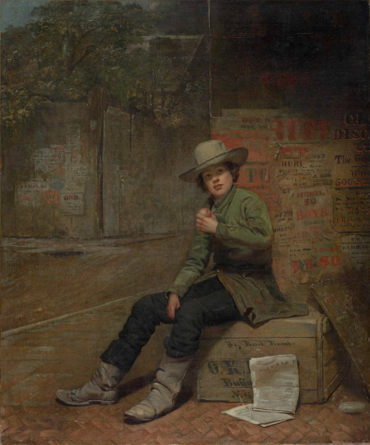 بائع صحف بوفالو by Thomas Le Clear - 1853 - 60.96 × 50.8 سم 