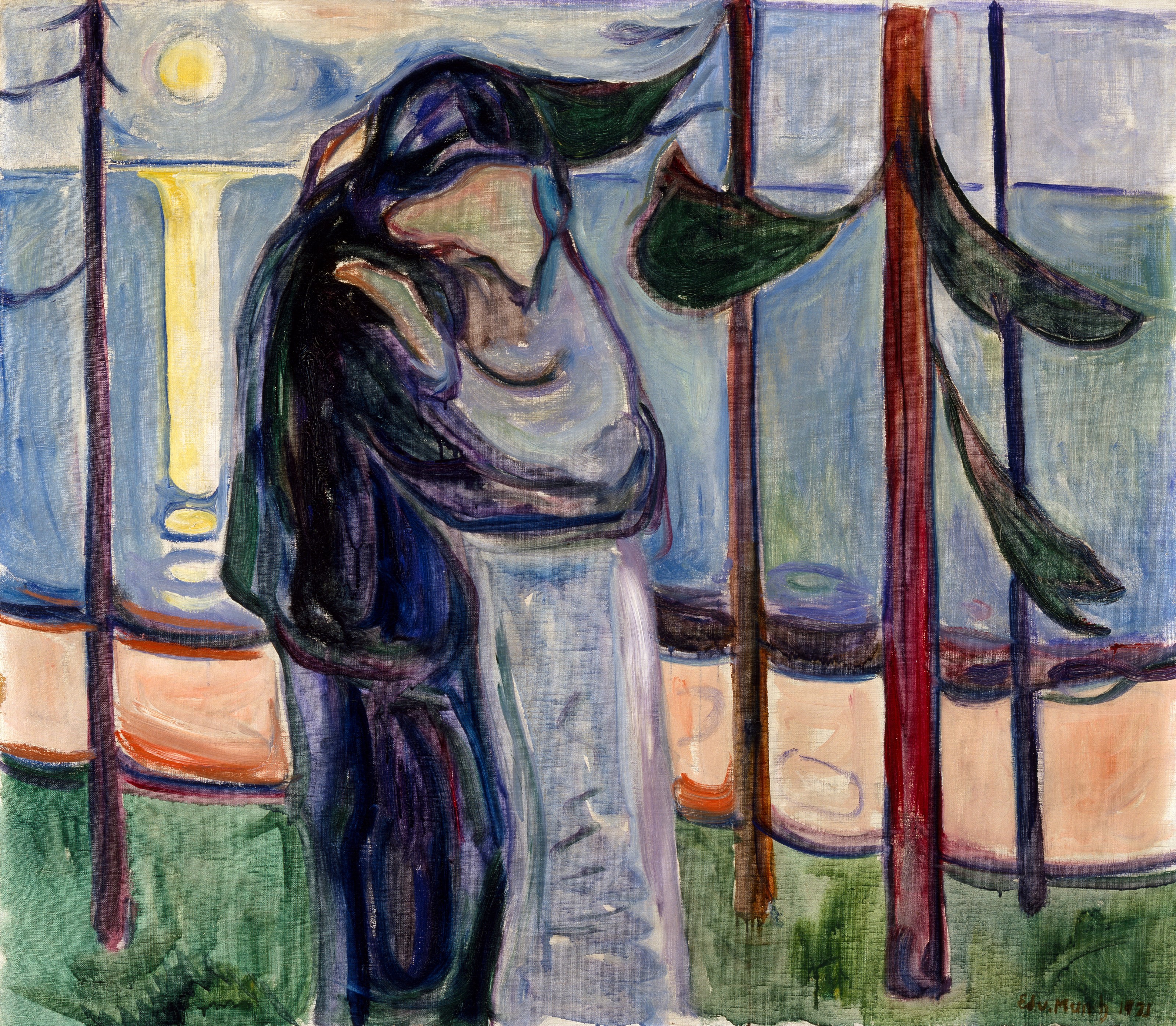 The Kiss by Edvard Munch - 1921 - 88.3 x 100.8 cm Museum of Fine Arts, Houston