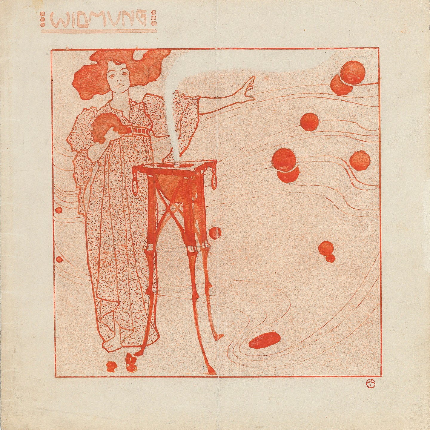 کارت تبریک برای ماری چیهاچک by Egon Schiele - ۱۹۰۷ - ۲۱.۵ × ۲۱.۵ سانتی‌متر 