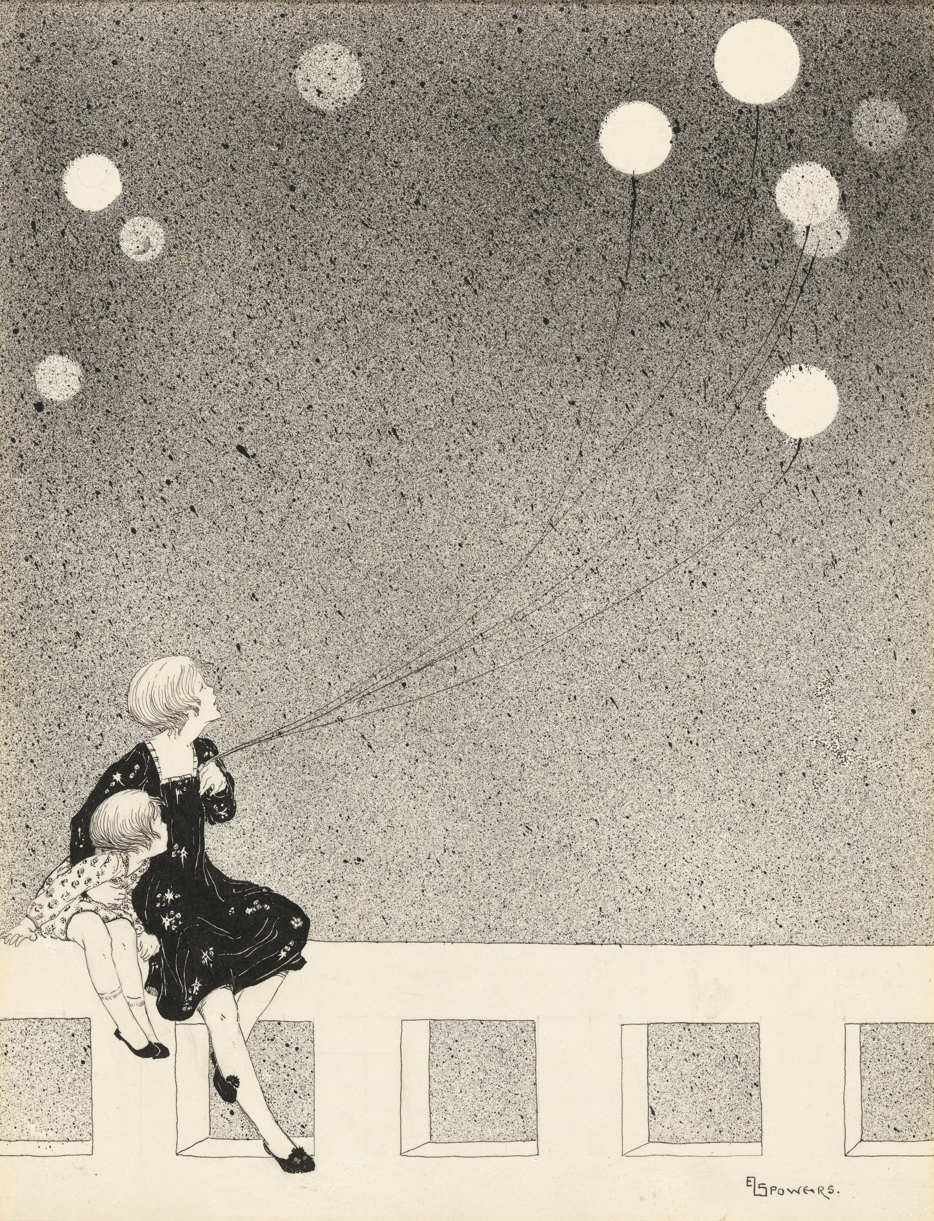 Globos by Ethel Spowers - c. 1920 - 26.1 x 21.1 cm Galería Nacional de Australia